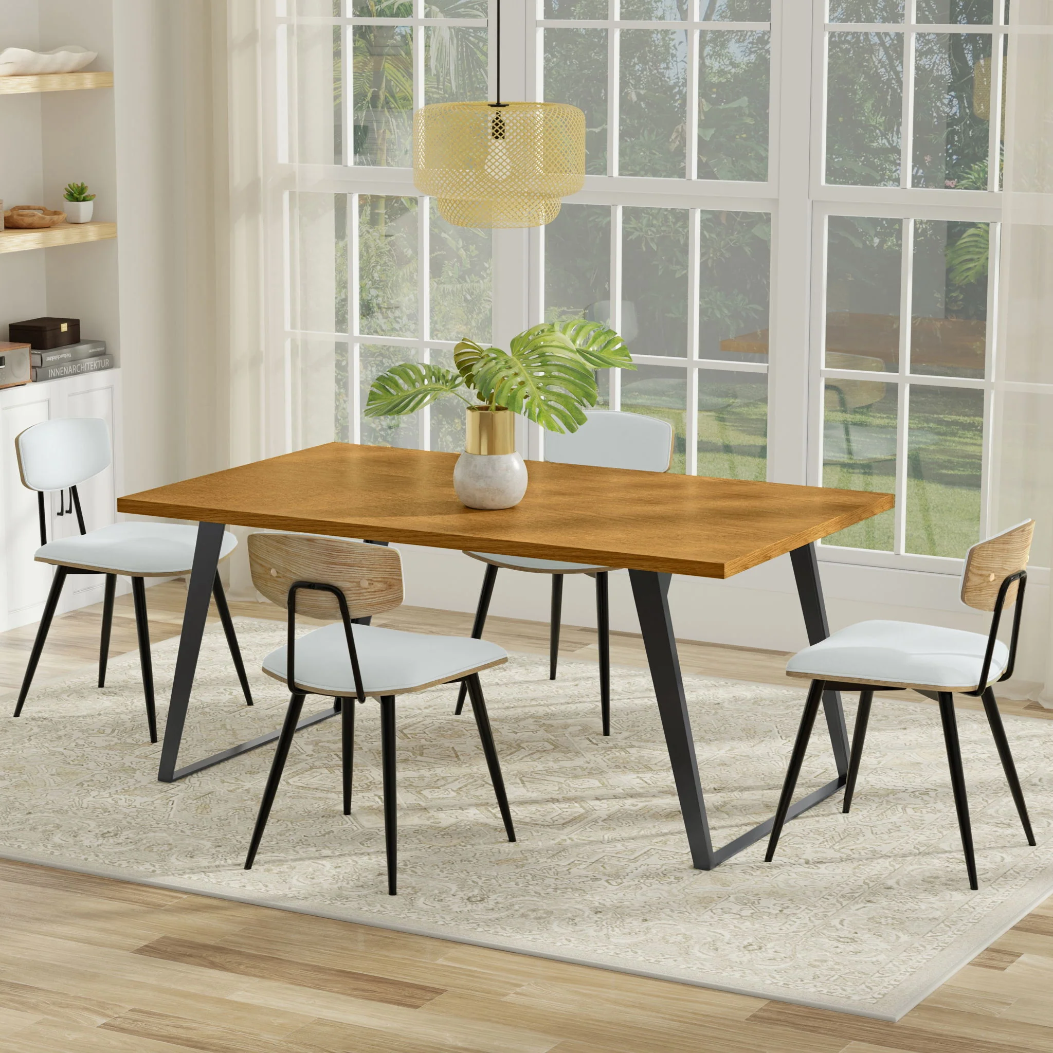 Lowry - Handcrafted Square Dining Table - Image 9