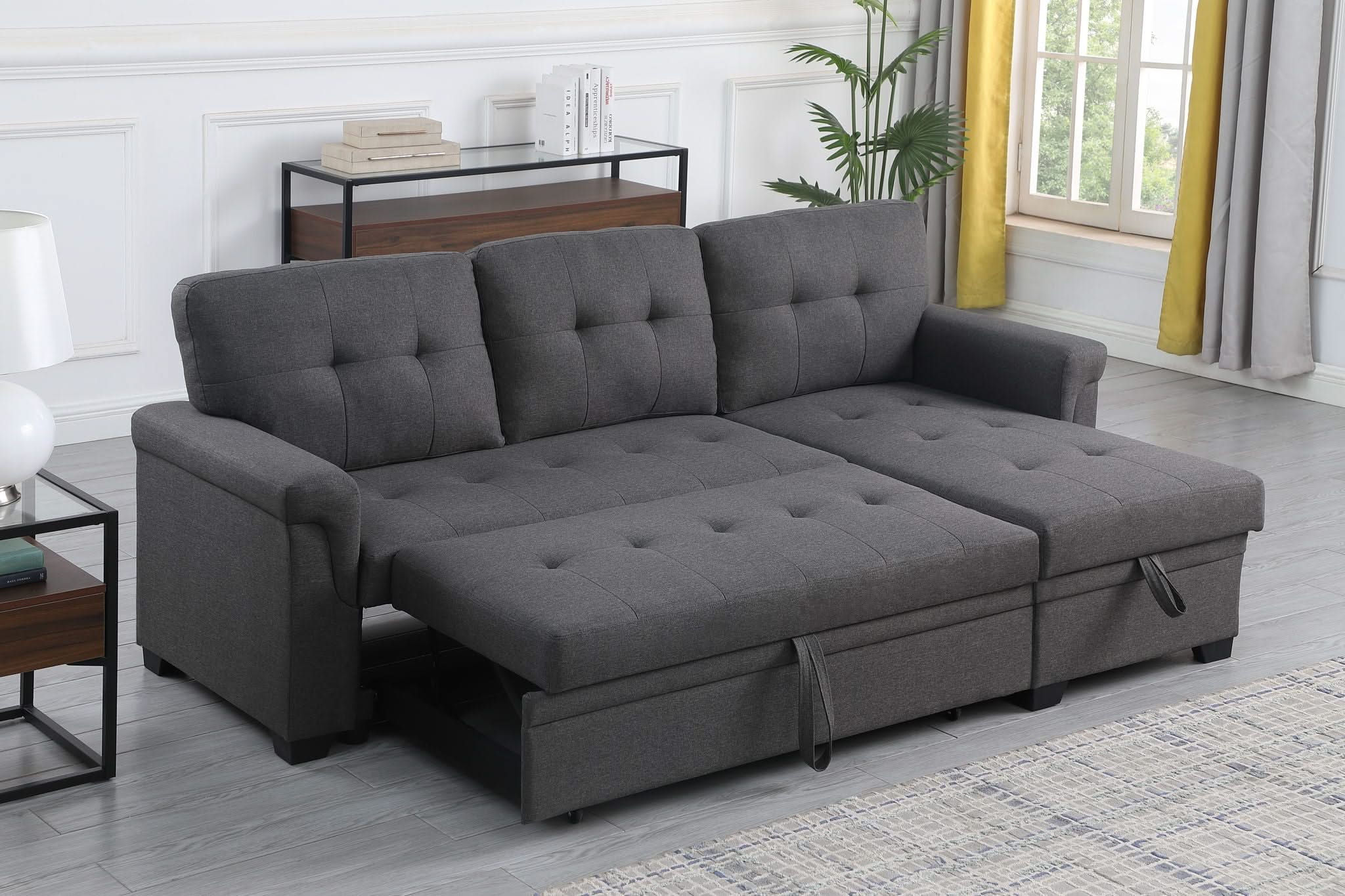 Lucca - Reversible Sleeper Sectional Sofa With Storage Chaise - Image 2
