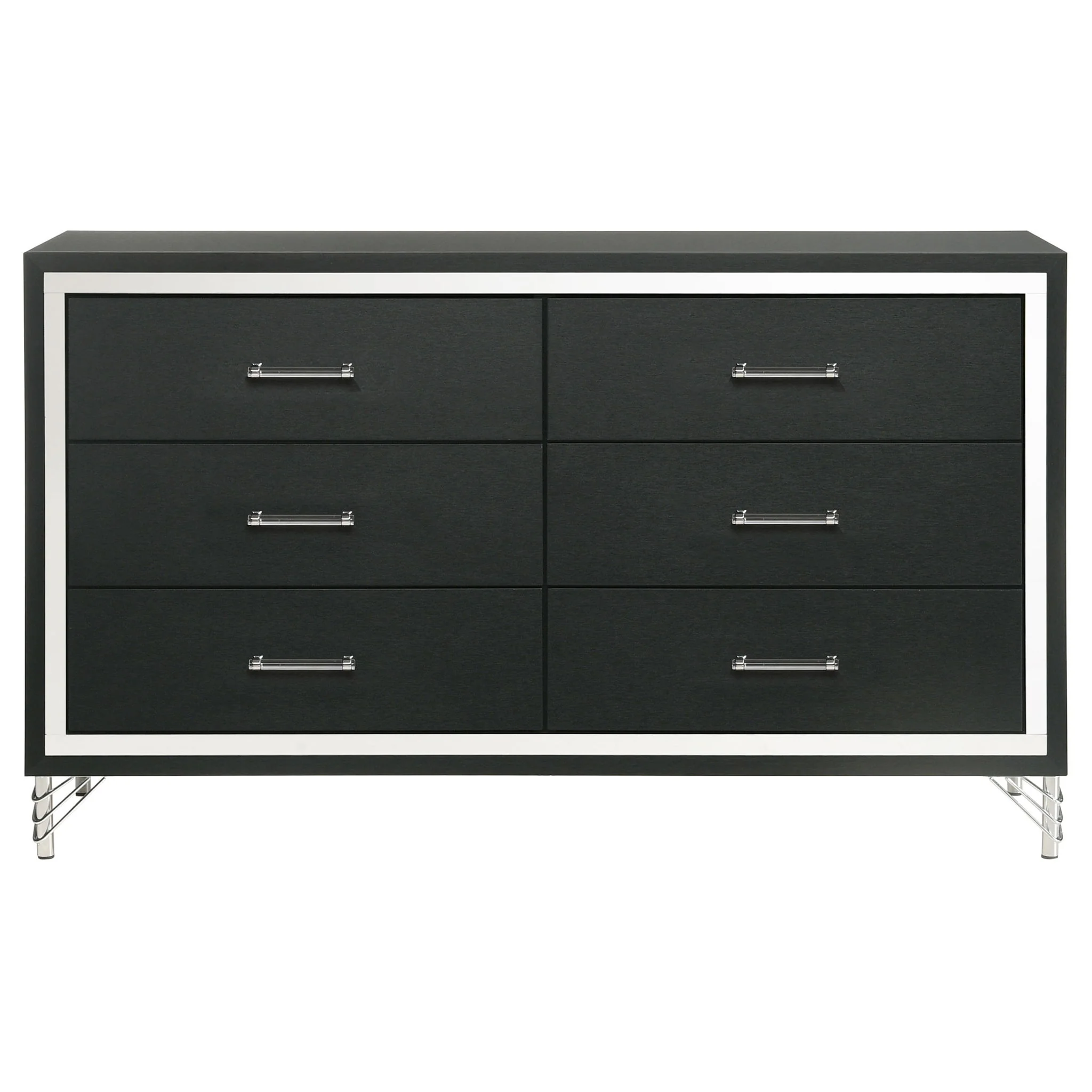 Lucia 6-drawer Dresser Cabinet Black - Image 3