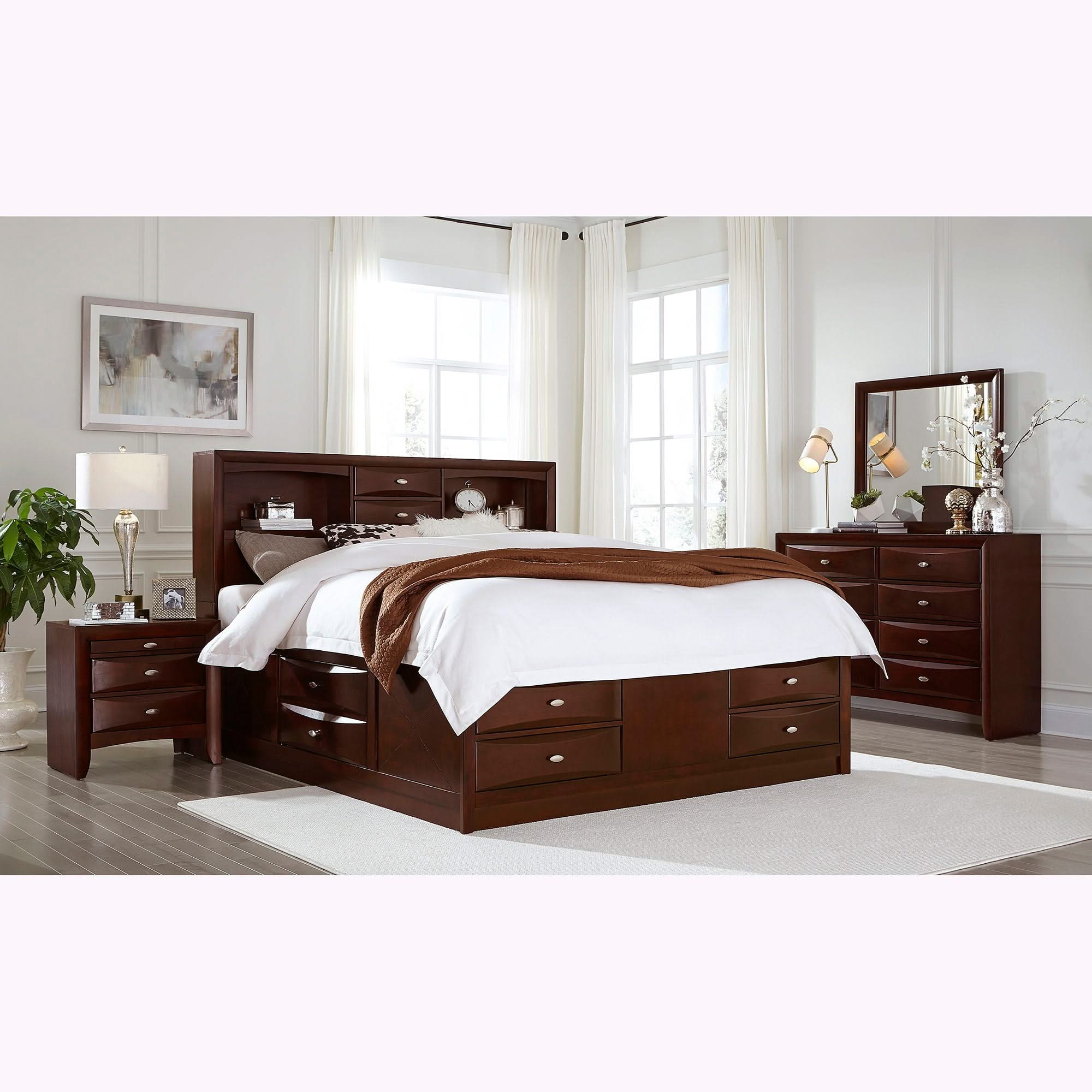 Lucille - Bed With Storage And Bookcase Headboard - Image 4