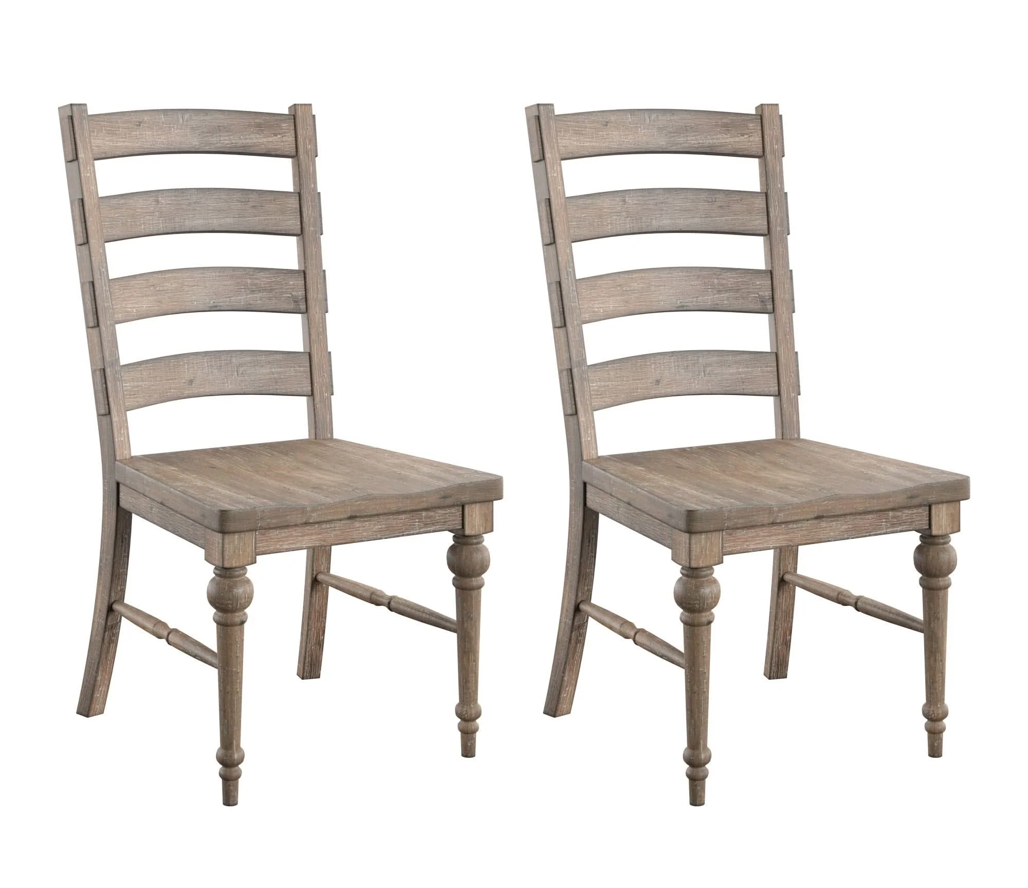 Ladderback Dining Chairs, (Set of 2) - Taupe - Image 2