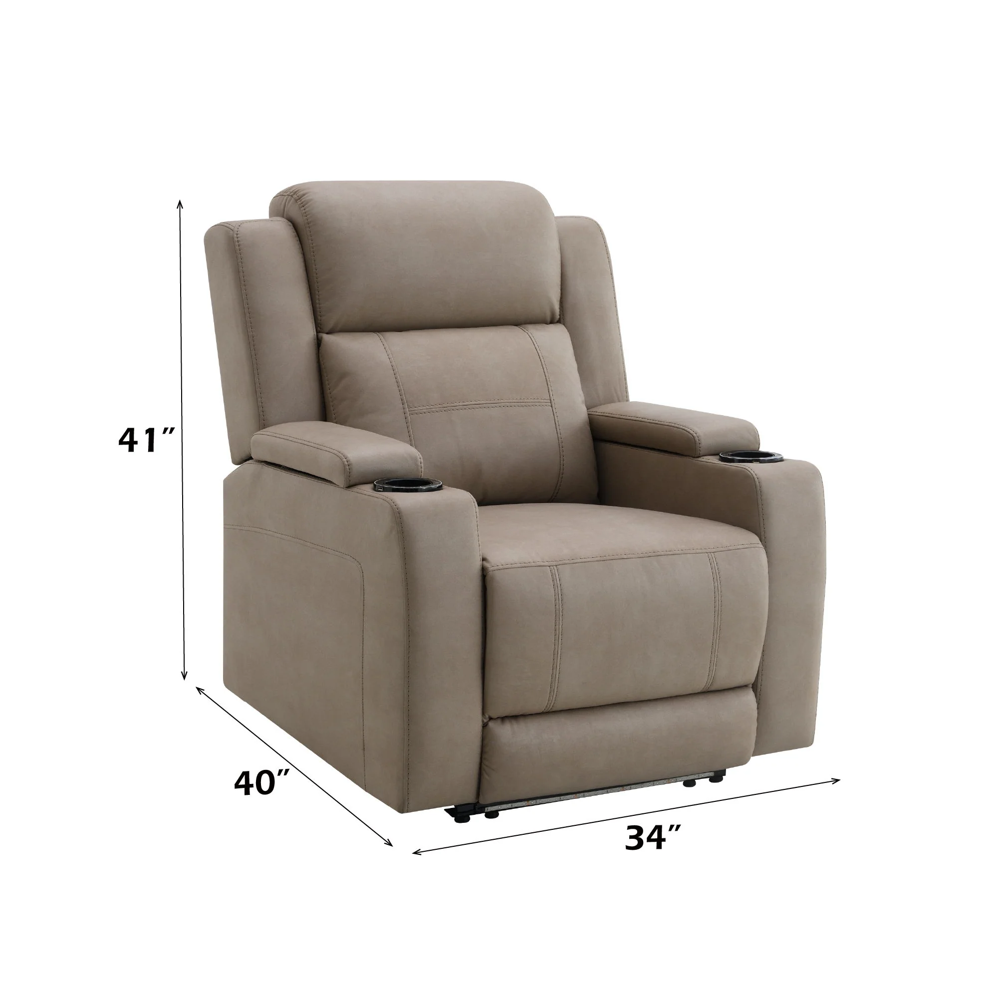 Lugo - Power Motion Recliner With Cup Holder - Camel - Image 2