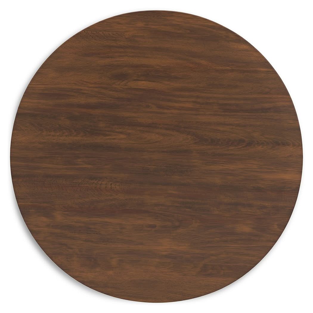 Lyncott - Round Dining Room Table - Brown - Image 4
