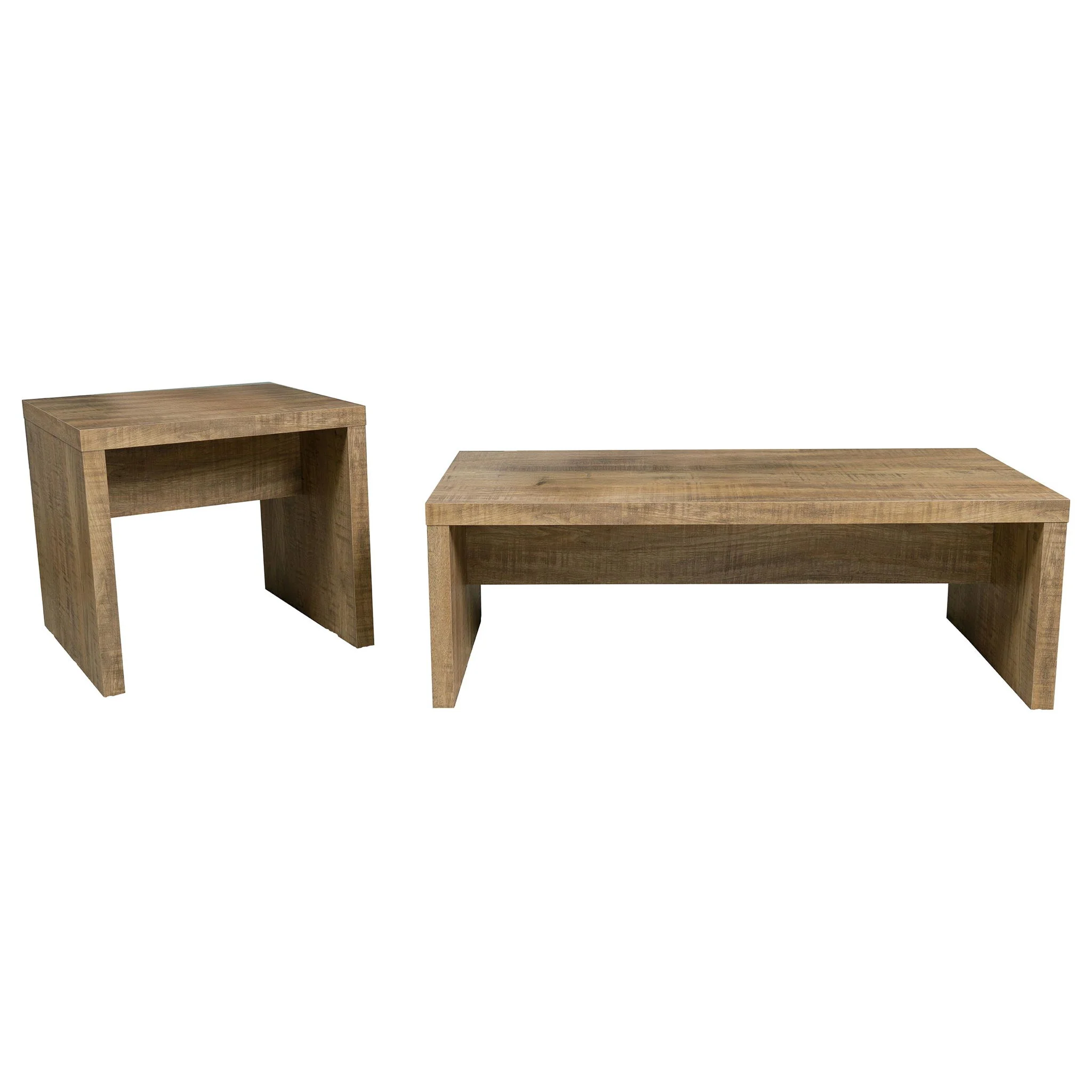 Lynette 2-piece Rectangular Coffee and End Table Set Mango - Image 3