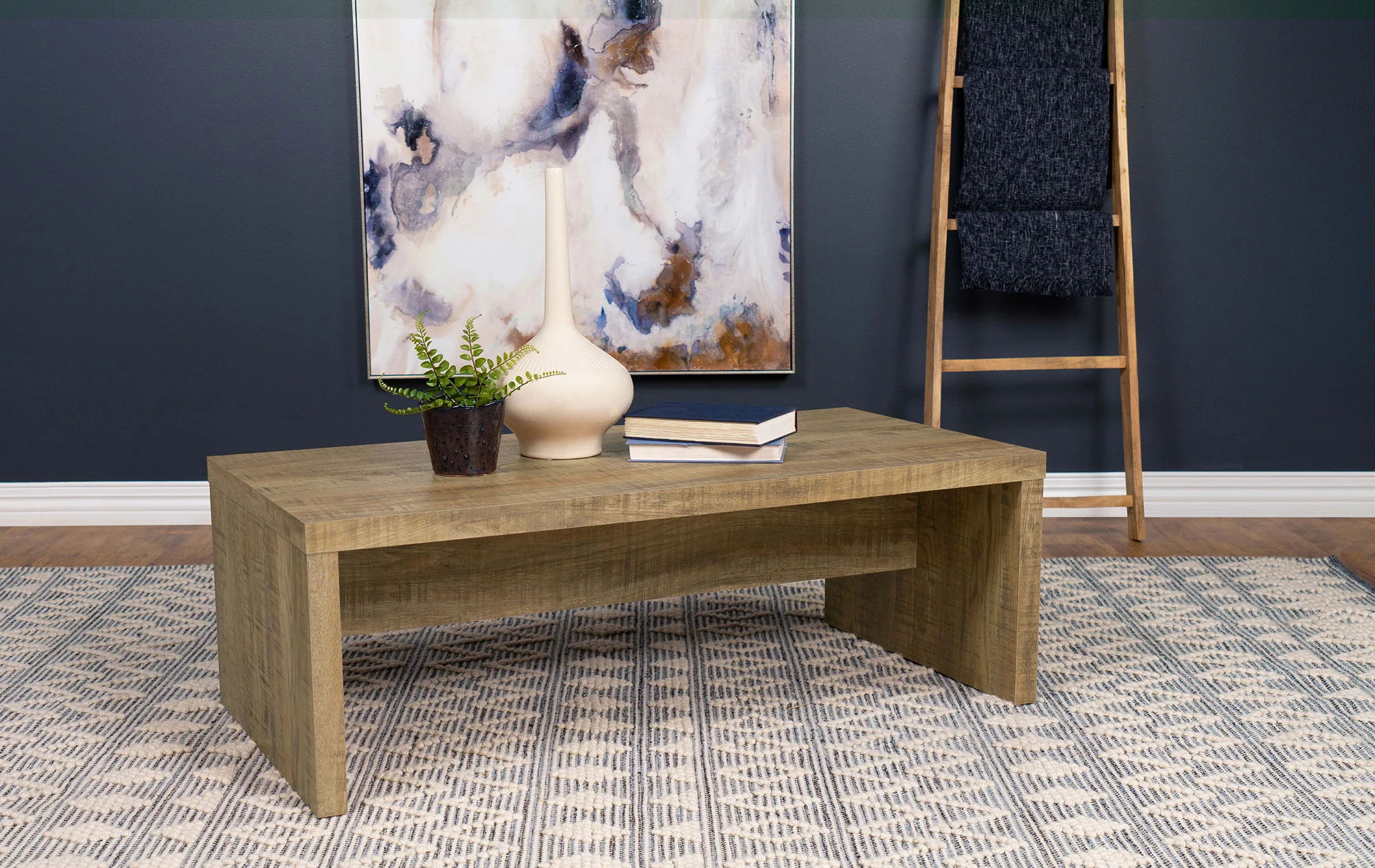 Lynette Rectangular Engineered Wood Coffee Table Mango - Image 3