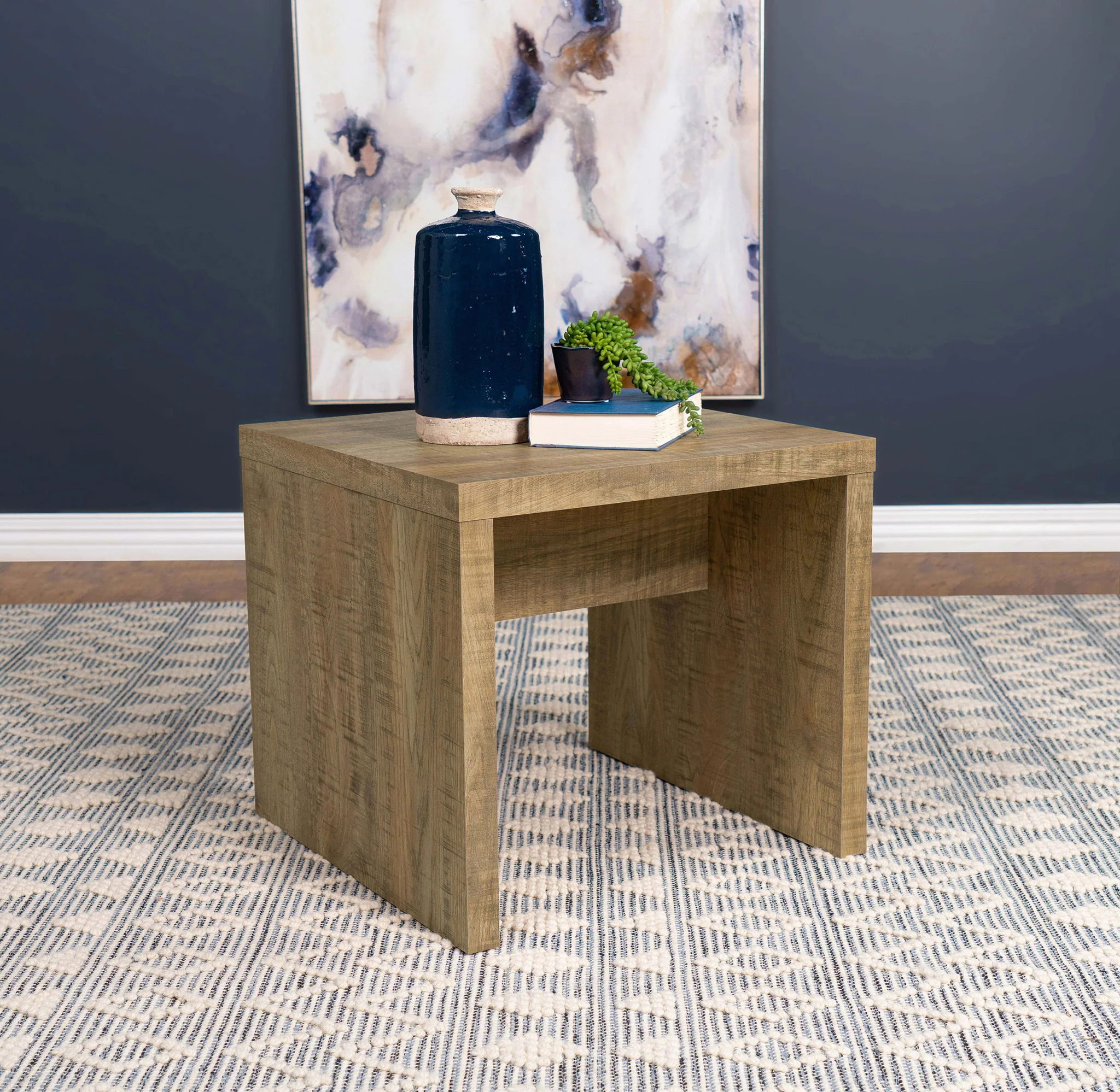 Lynette Square Engineered Wood End Table Mango - Image 2