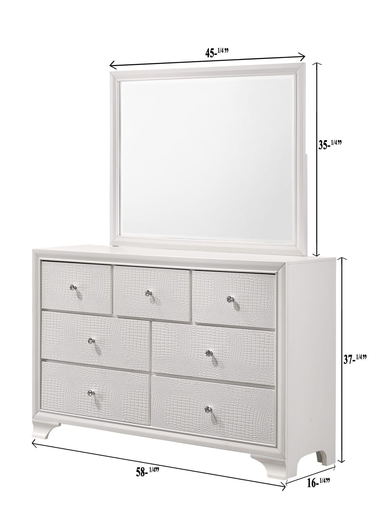 Lyssa - Queen 5 Piece Bedroom Set - White - Image 4