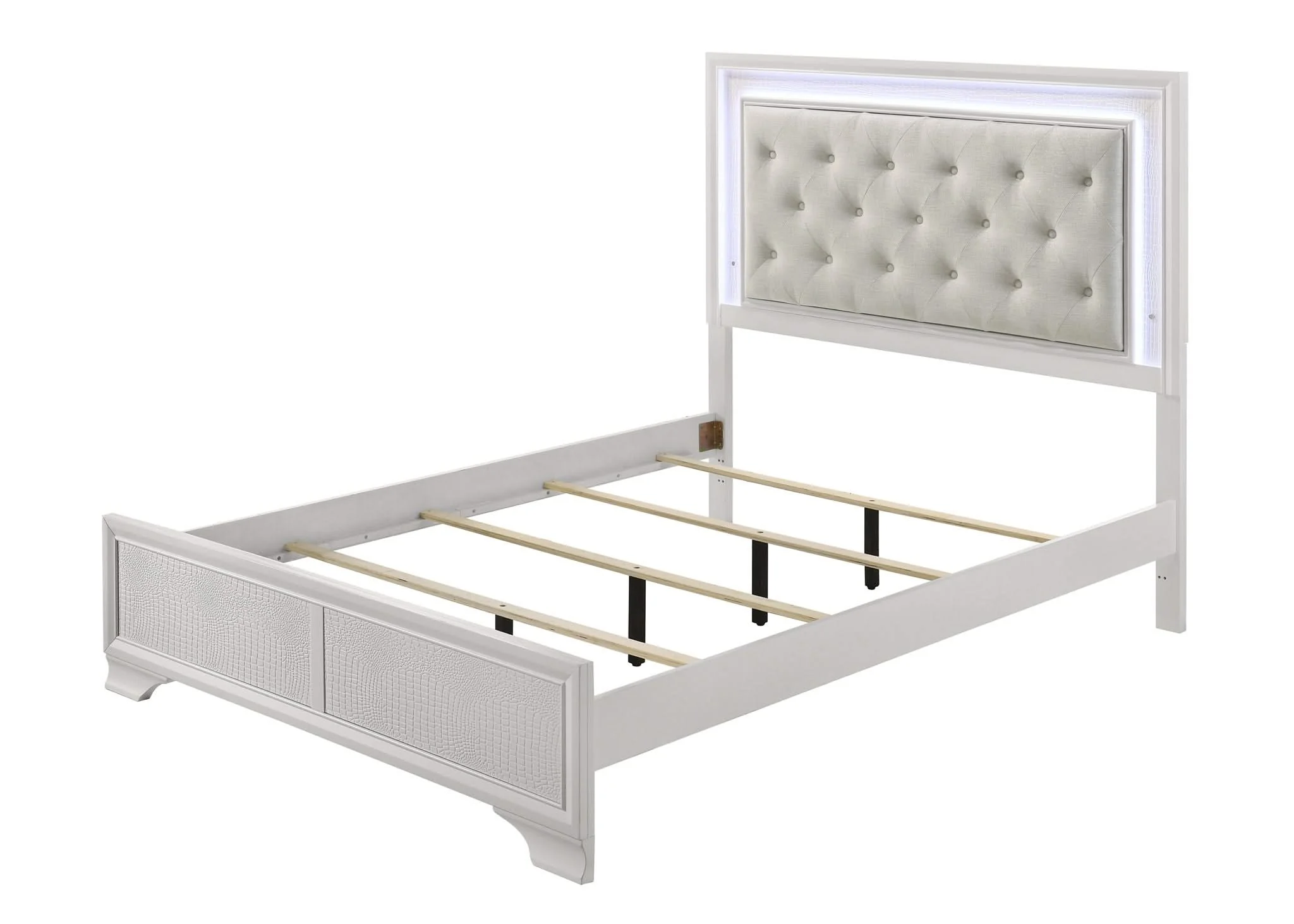Lyssa - Queen Bed With LED - Oat / Frost - Image 2