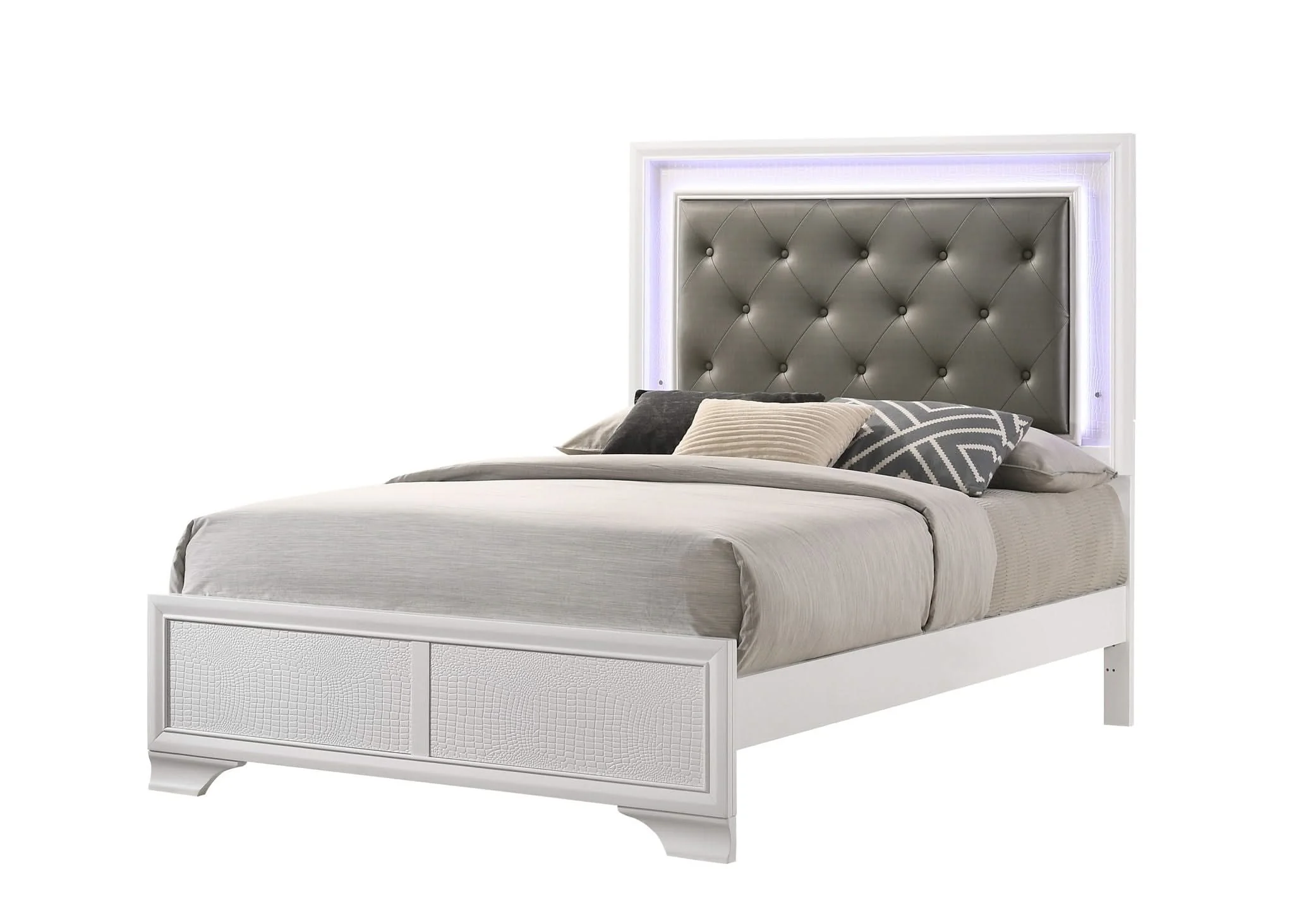 Lyssa - Twin 5 Piece Bedroom Set - White - Image 4