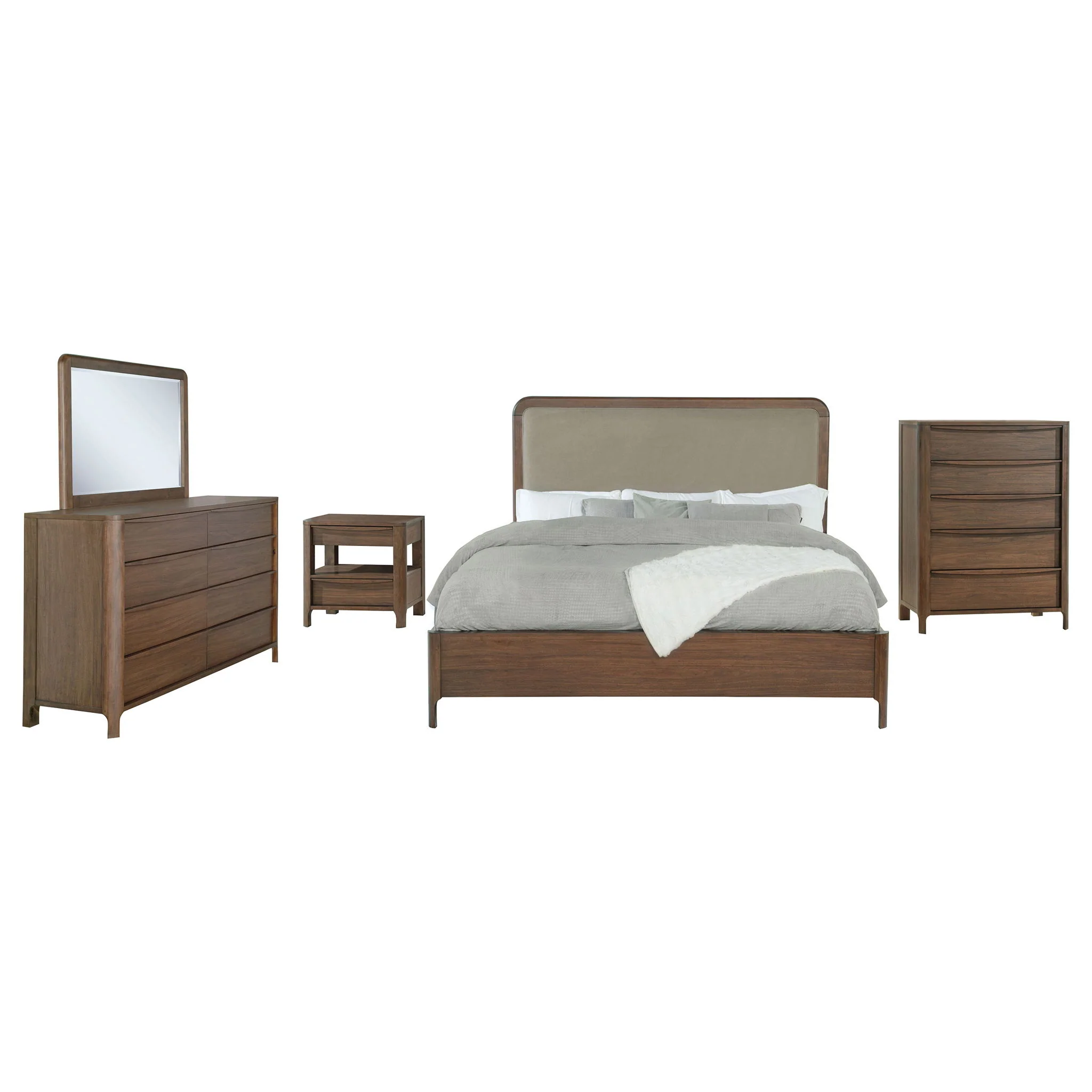 Maderia 5-piece Queen Bedroom Set Walnut - Image 3