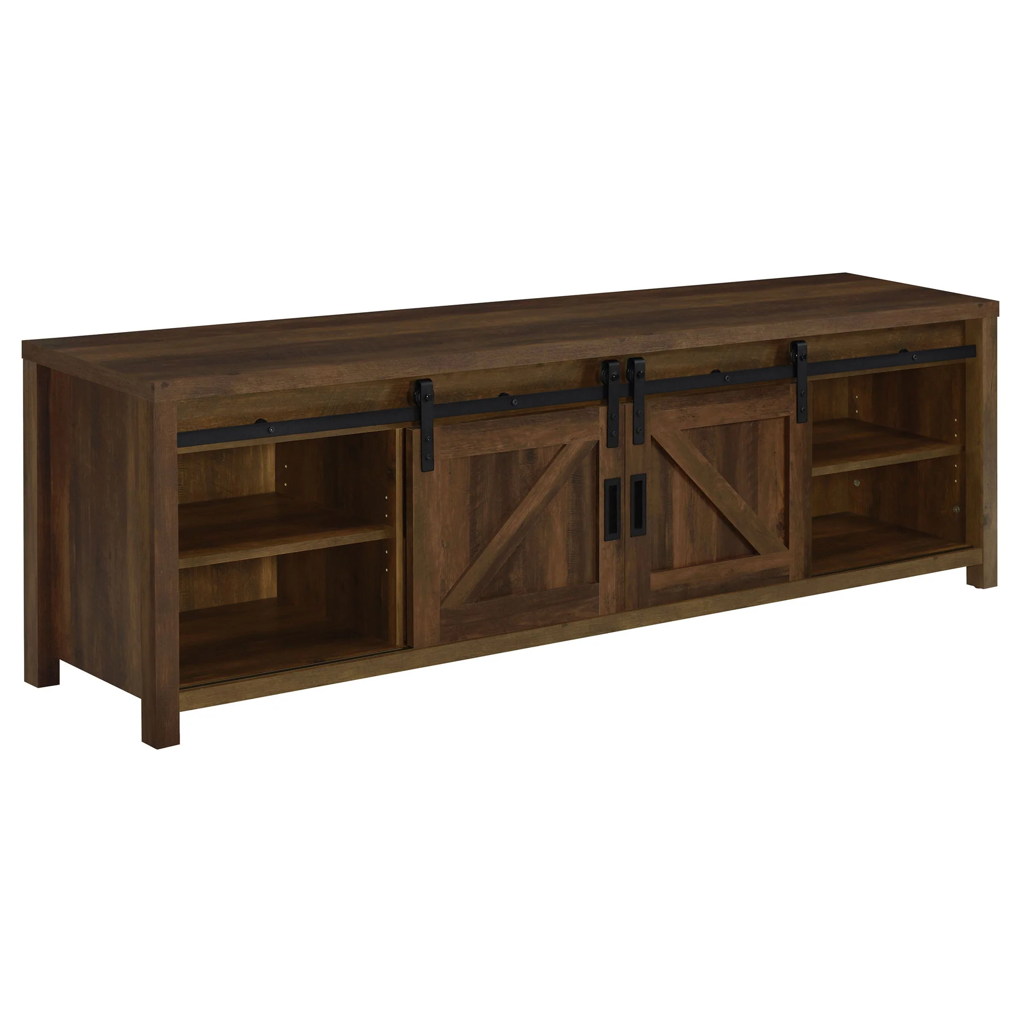 Madra 2-door Engineered Wood 79-inch TV Stand Dark Pine - Image 2
