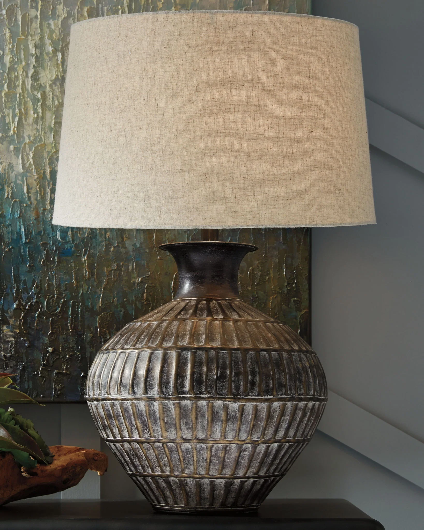 Magan - Metal Table Lamp - Antique Bronze Finish - Image 3