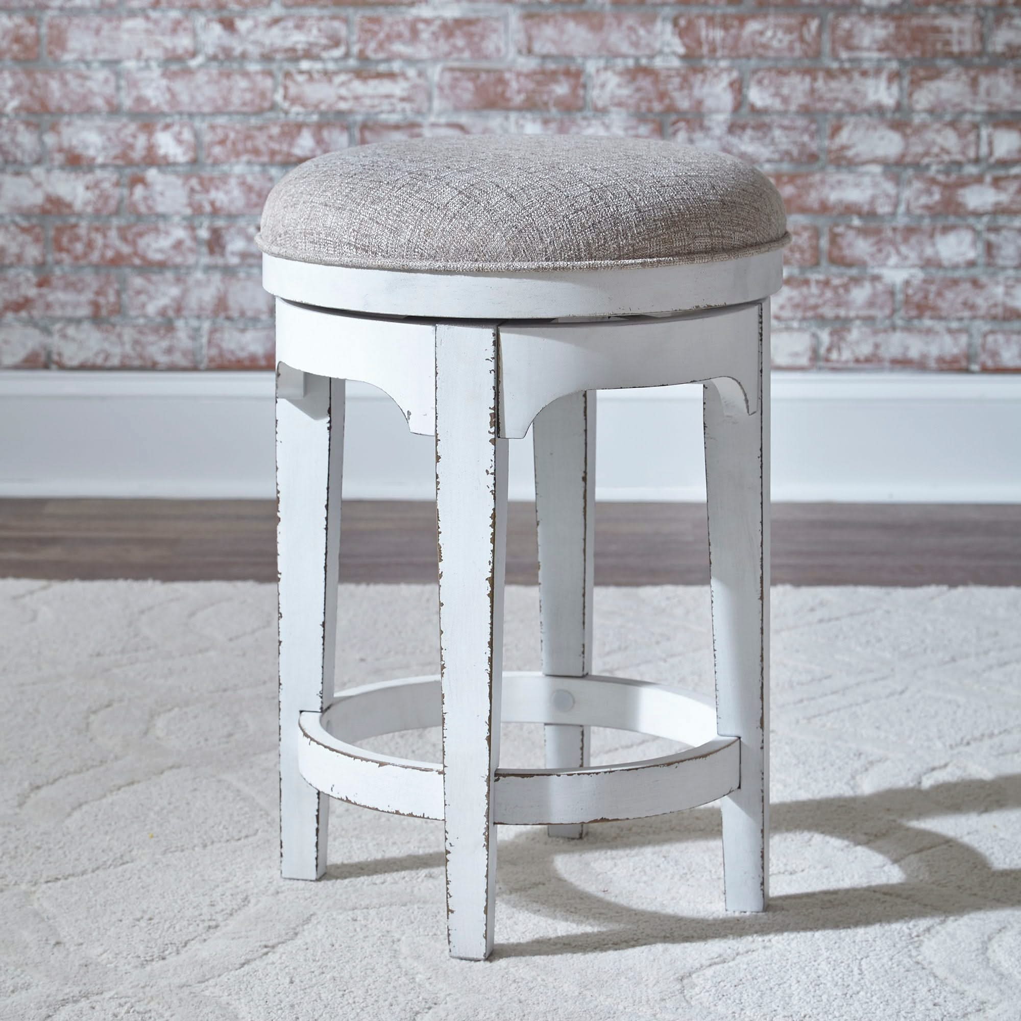 Magnolia Manor - Console Swivel Stool - Antique White - Image 3