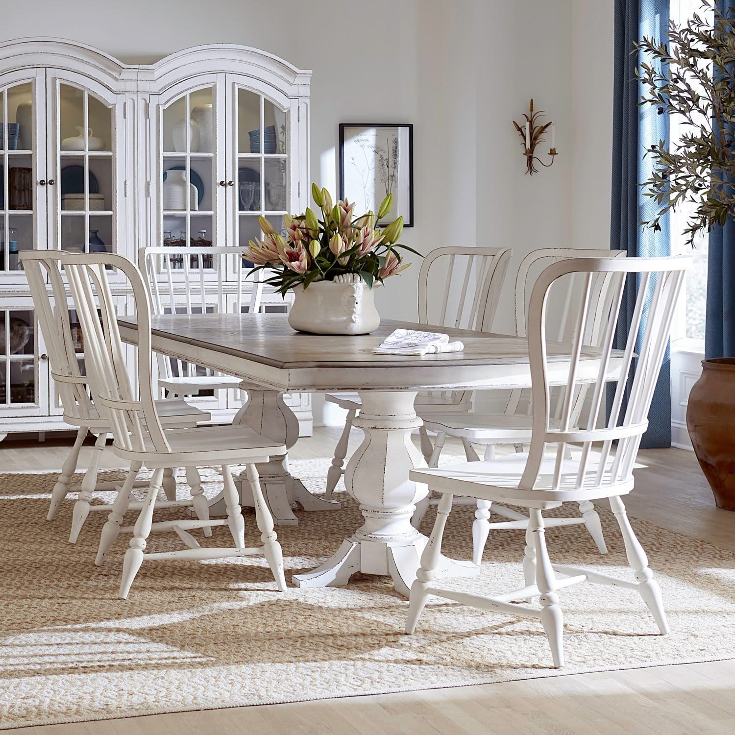 Magnolia Manor - Double Pedestal Table Set - Image 5