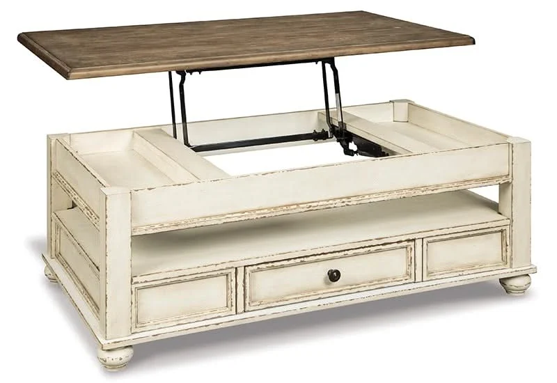 Magnolia Two Tone Traditional Cottage Lift Top Coffee Table - Image 2