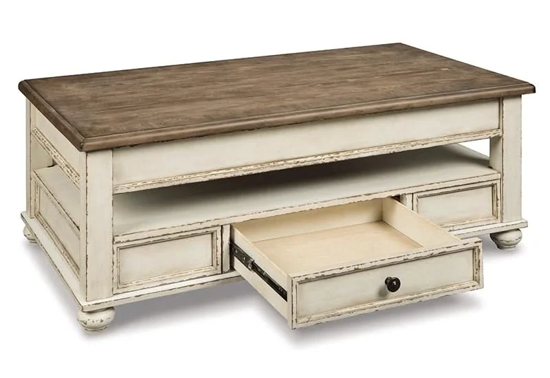 Magnolia Two Tone Traditional Cottage Lift Top Coffee Table - Image 3