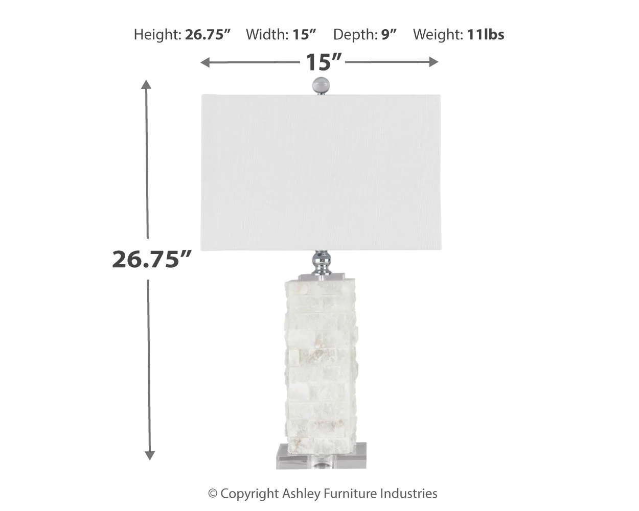 Malise - Alabaster Table Lamp - White - Image 4