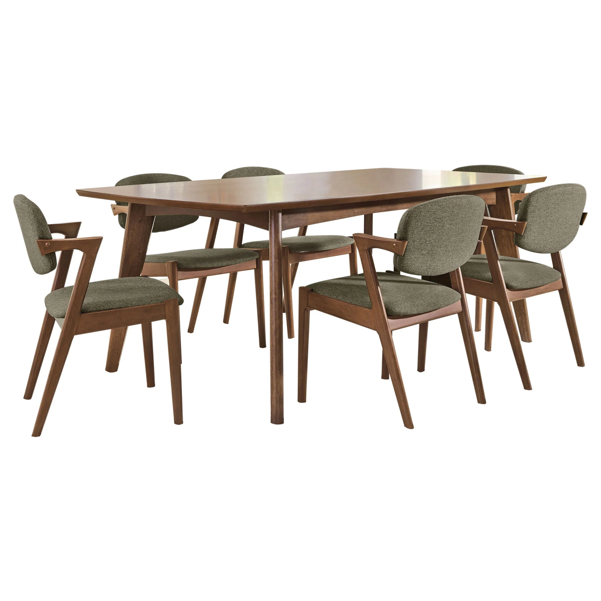 Malone 7-piece Rectangular Dining Table Set Dark Walnut - Image 4