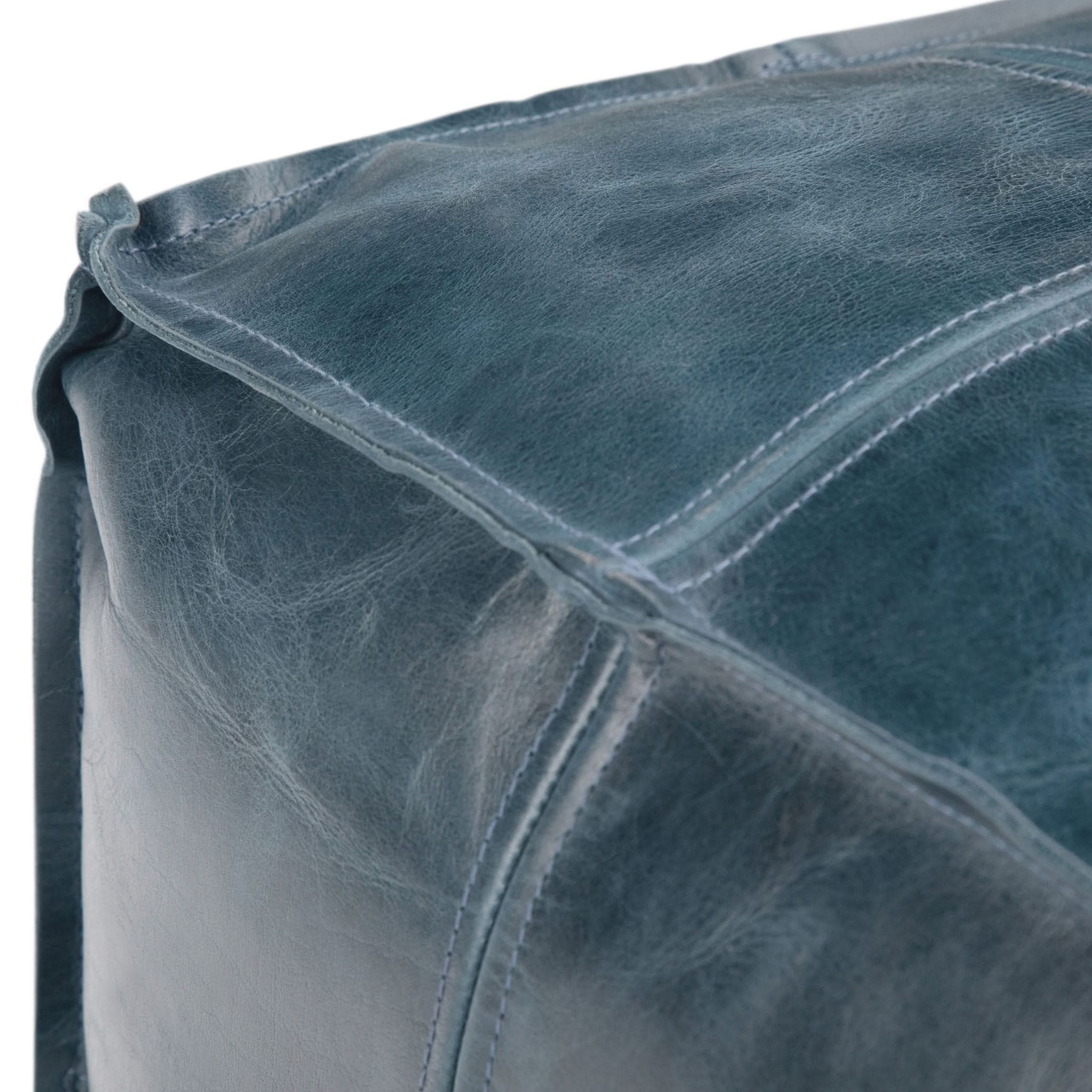Manning - Square Pouf - Teal - Image 4