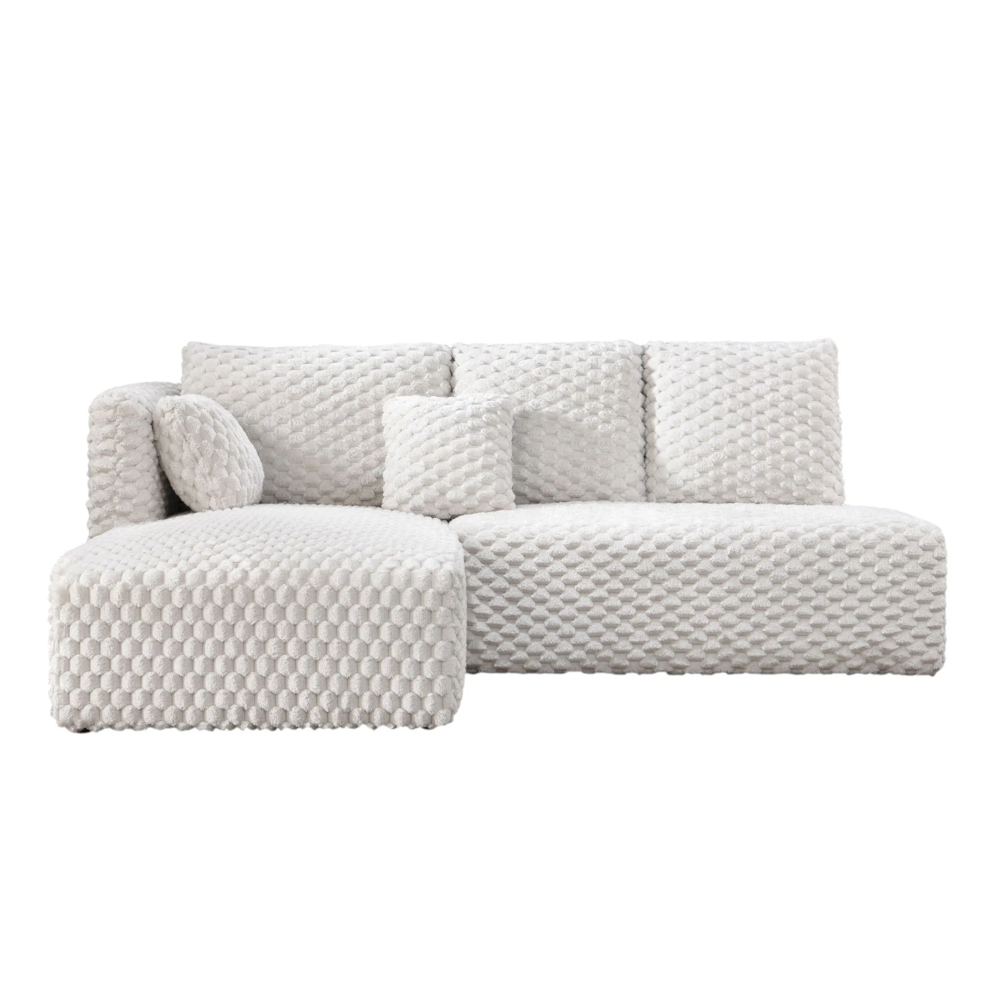 Manya - Sectional Sofa - Ivory - Image 3