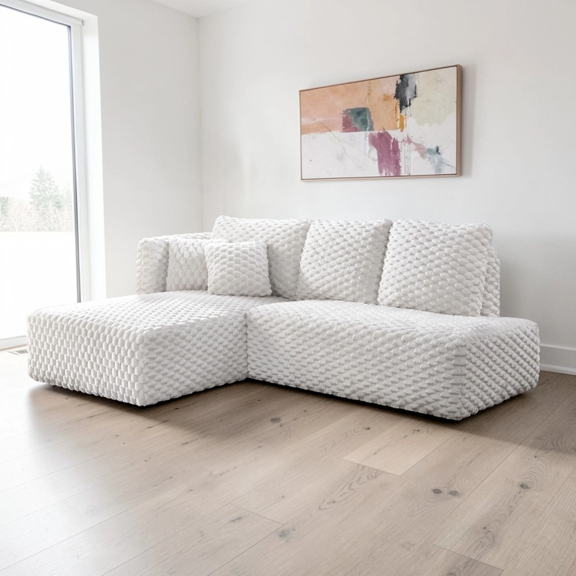 Manya - Sectional Sofa - Ivory - Image 4