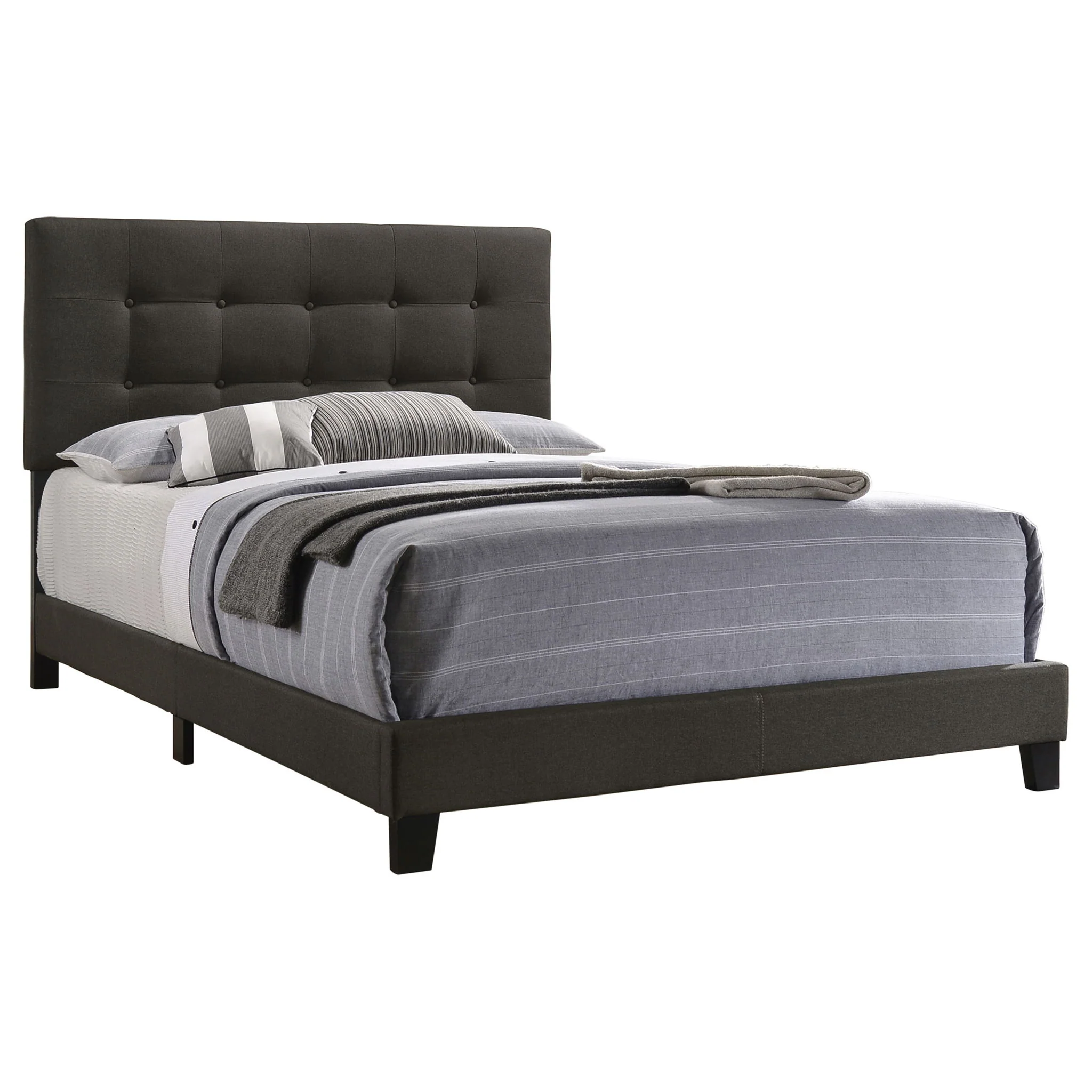 Mapes Upholstered Eastern King Panel Bed Charcoal - Image 3