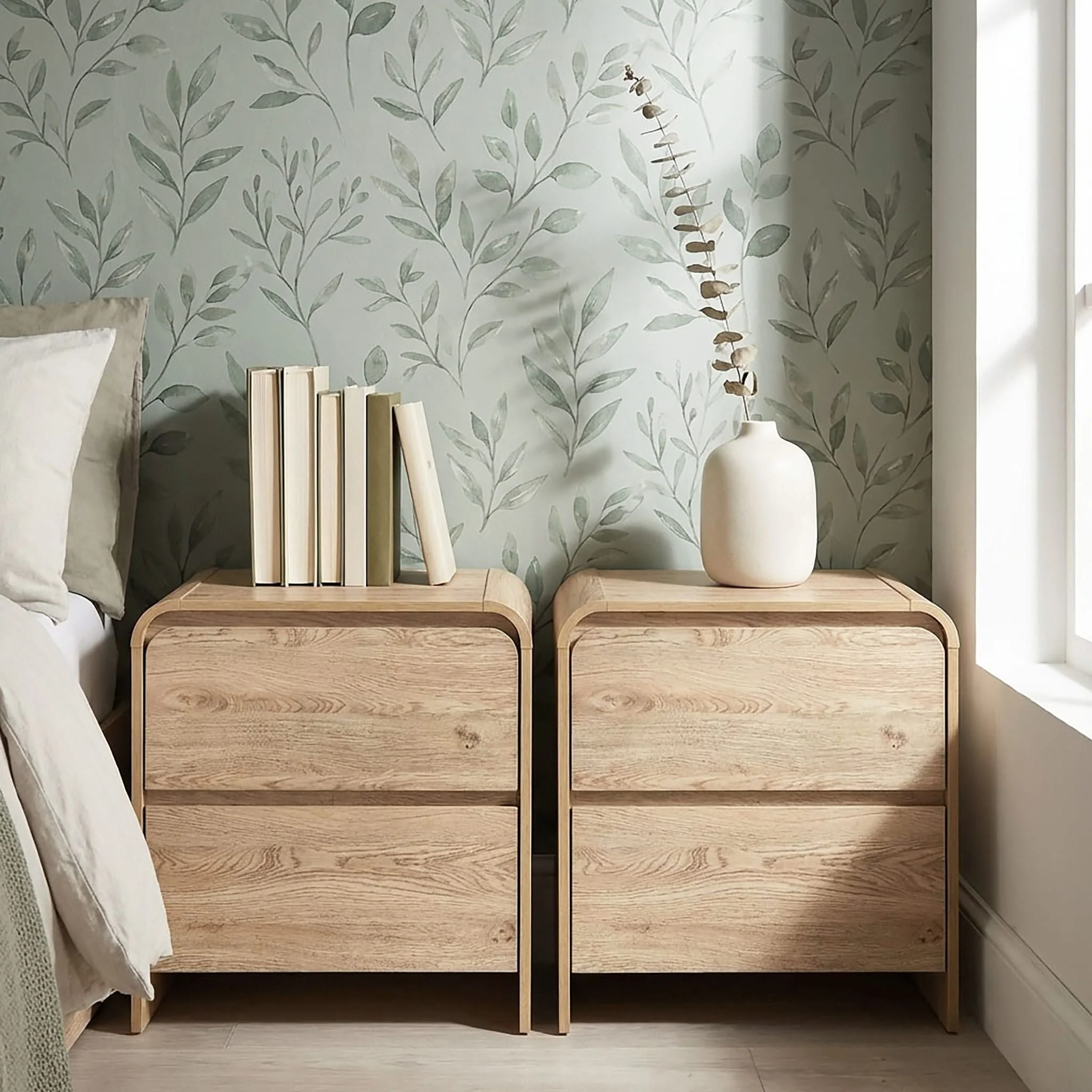 Mara - Two Drawer End Table / Bedside Table (Set of 2) - Image 3