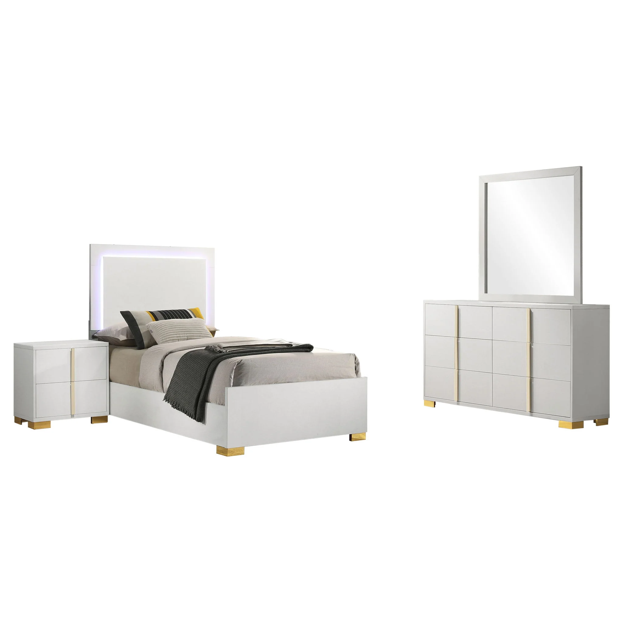 Marceline 4-piece Twin Bedroom Set White - Image 3