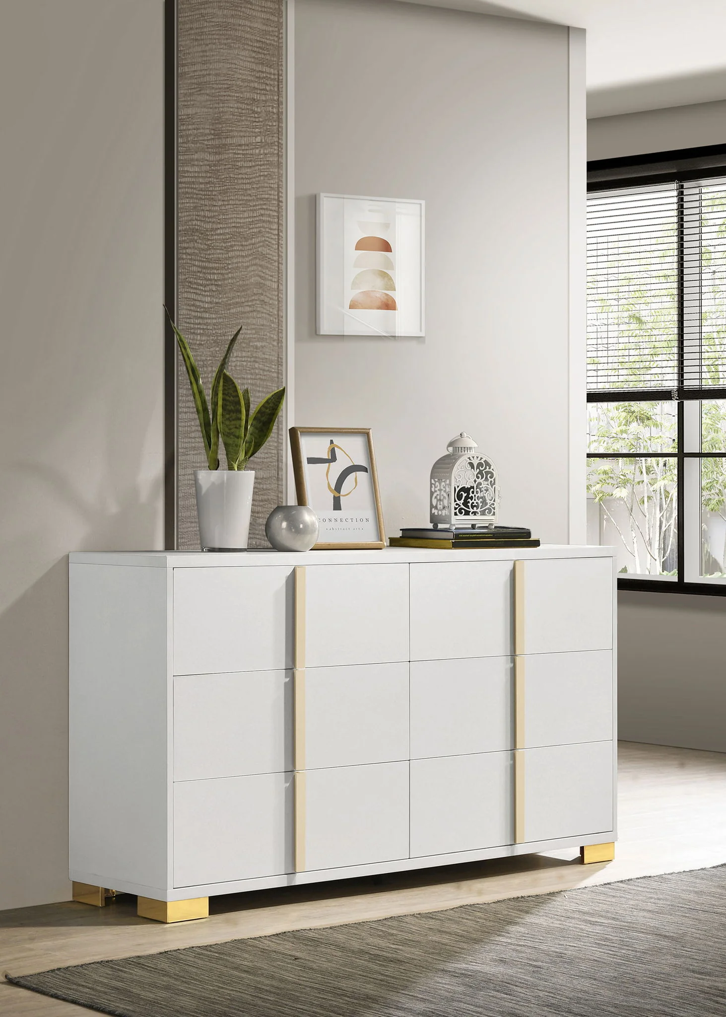 Marceline 6-drawer Dresser White - Image 4