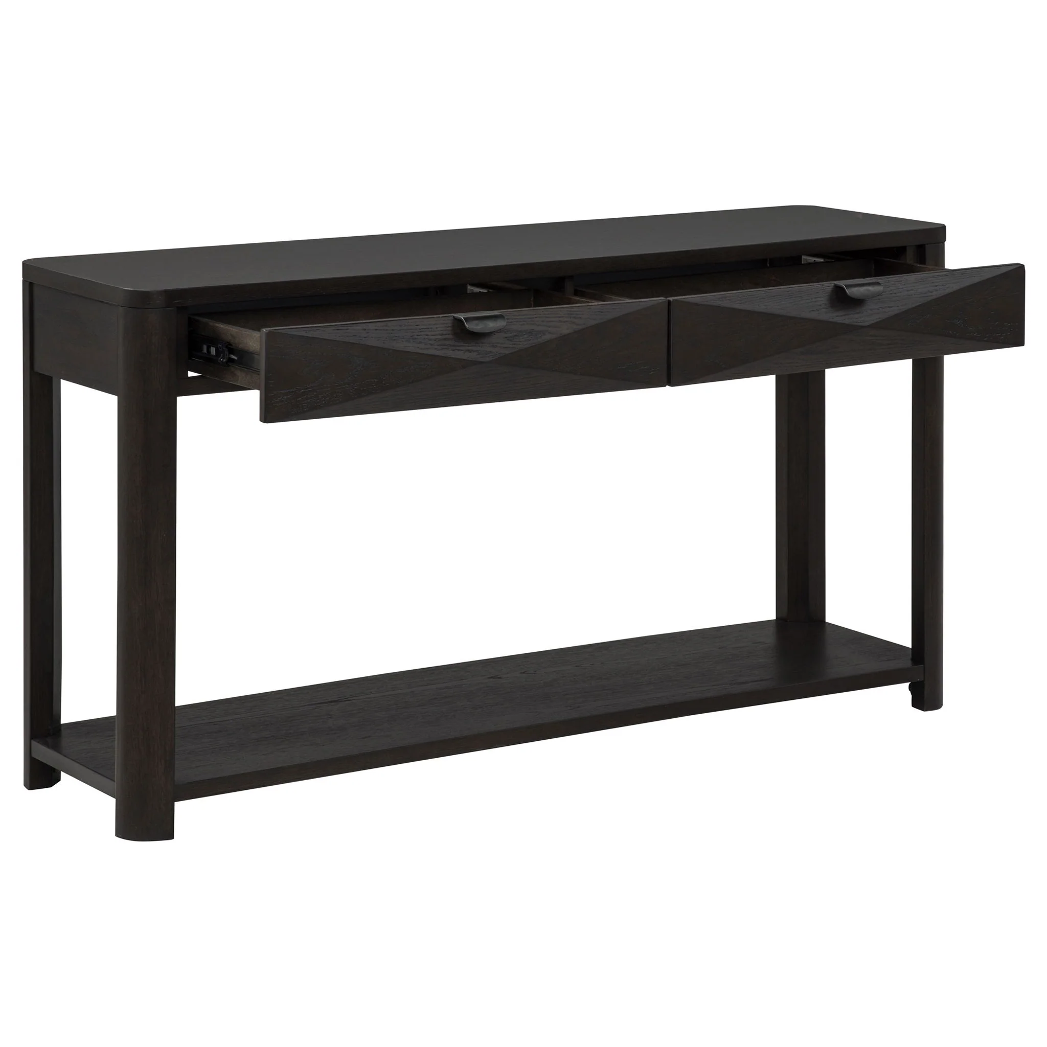 Marcelo Sofa Console Table with 2 Drawers and Shelf Coffee - Image 4