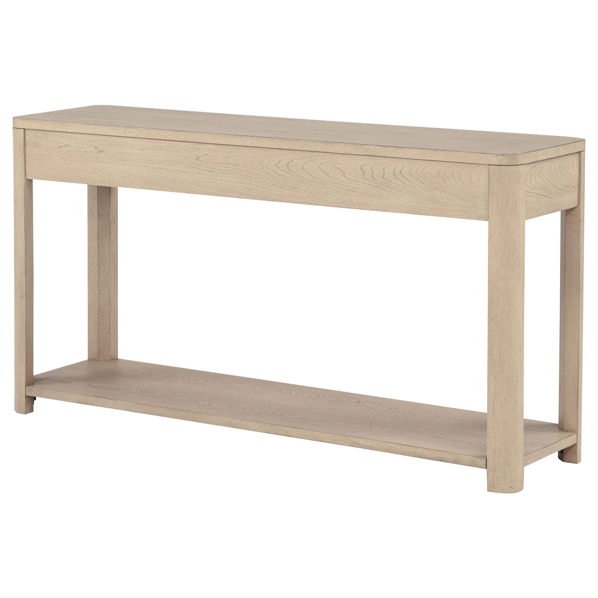 Marcelo Sofa Console Table with 2 Drawers and Shelf Light Elm - Image 4