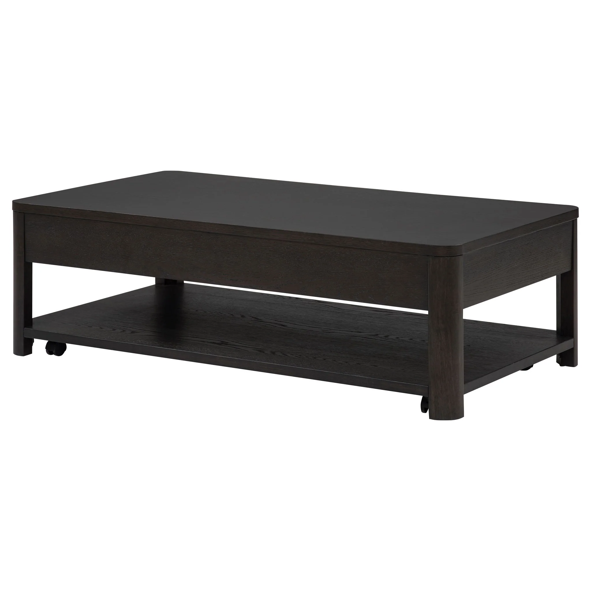 Marcelo Wood Coffee Table with 2 Drawers and Shelf Coffee - Image 4