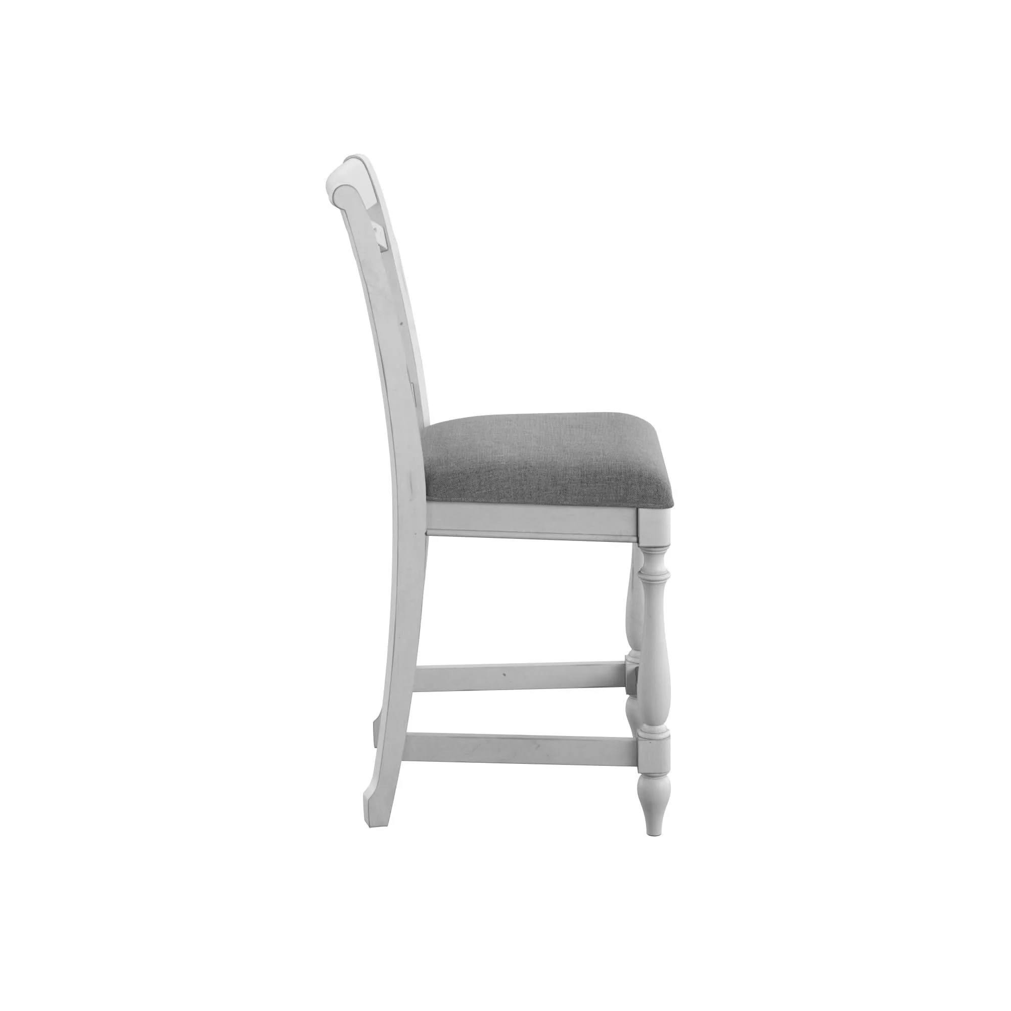Slat Back Barstools (Set of 2) - Gray - Image 2