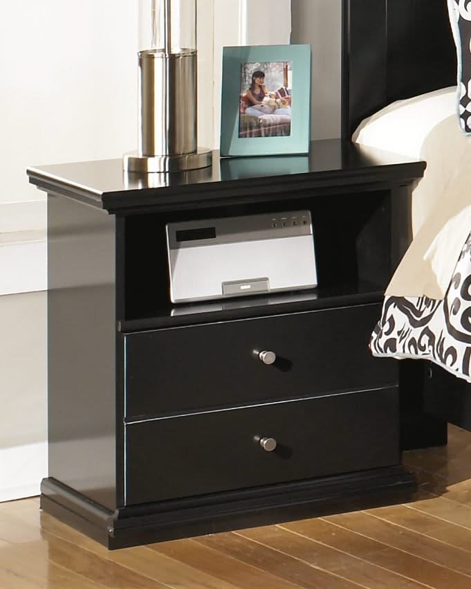 Maribel - One Drawer Night Stand - Black - Image 4