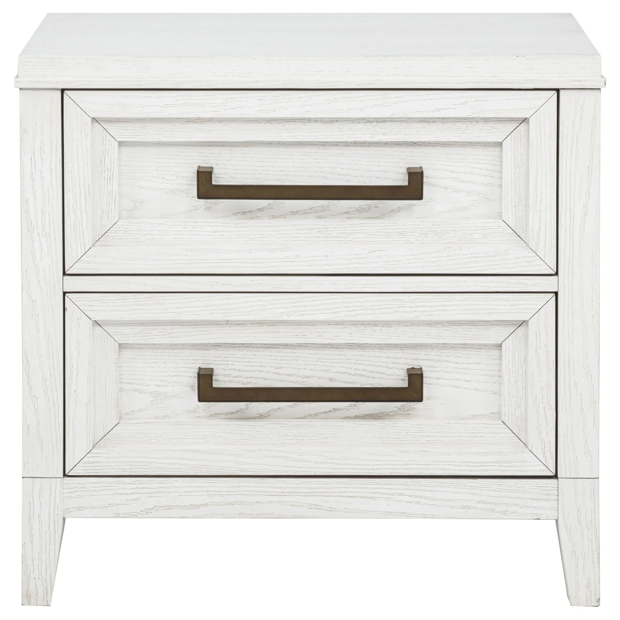 Marielle 2-drawer Nightstand Bedside Table Distressed White - Image 3