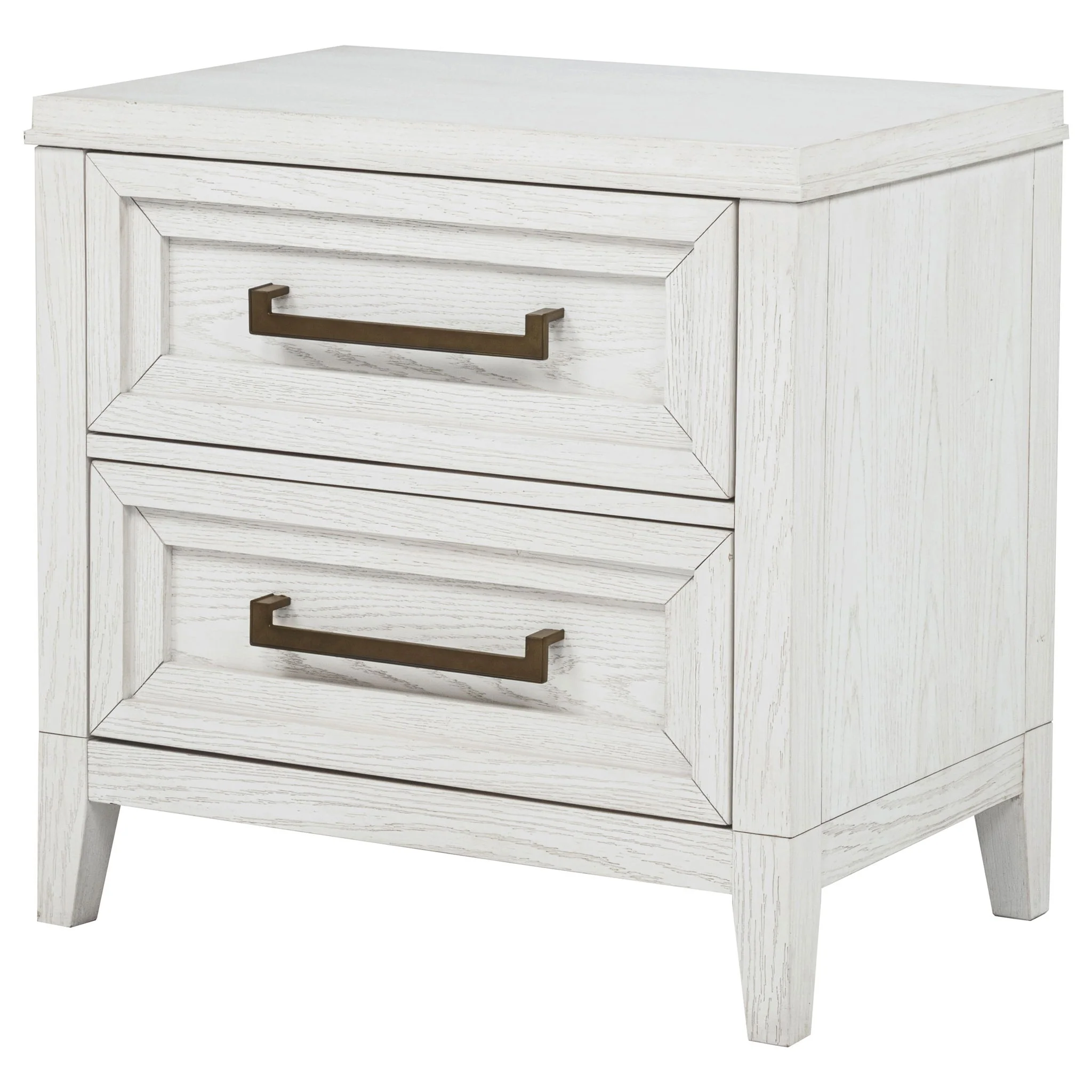 Marielle 2-drawer Nightstand Bedside Table Distressed White - Image 4