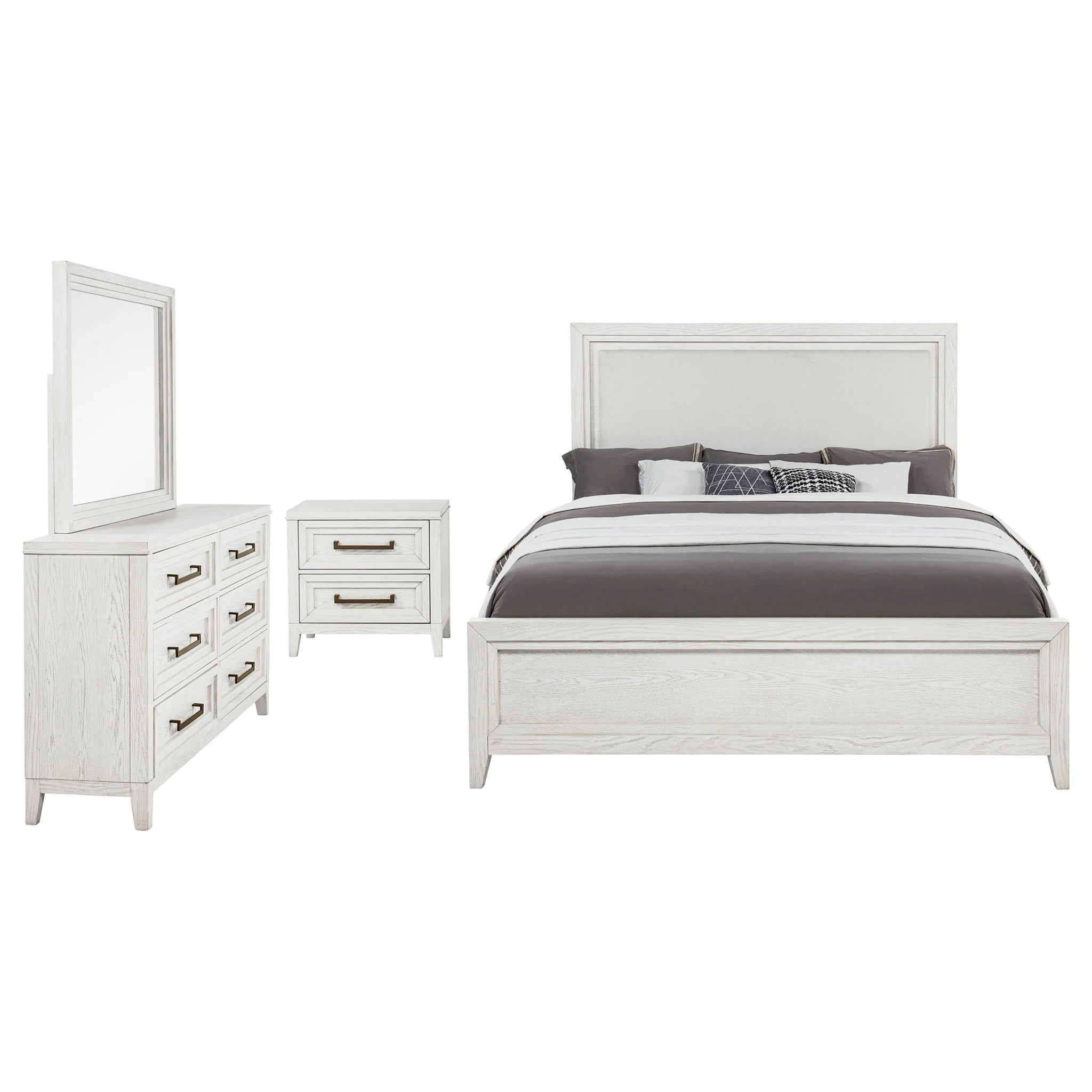 Marielle 4-piece Eastern King Bedroom Set Distressed White - Image 4