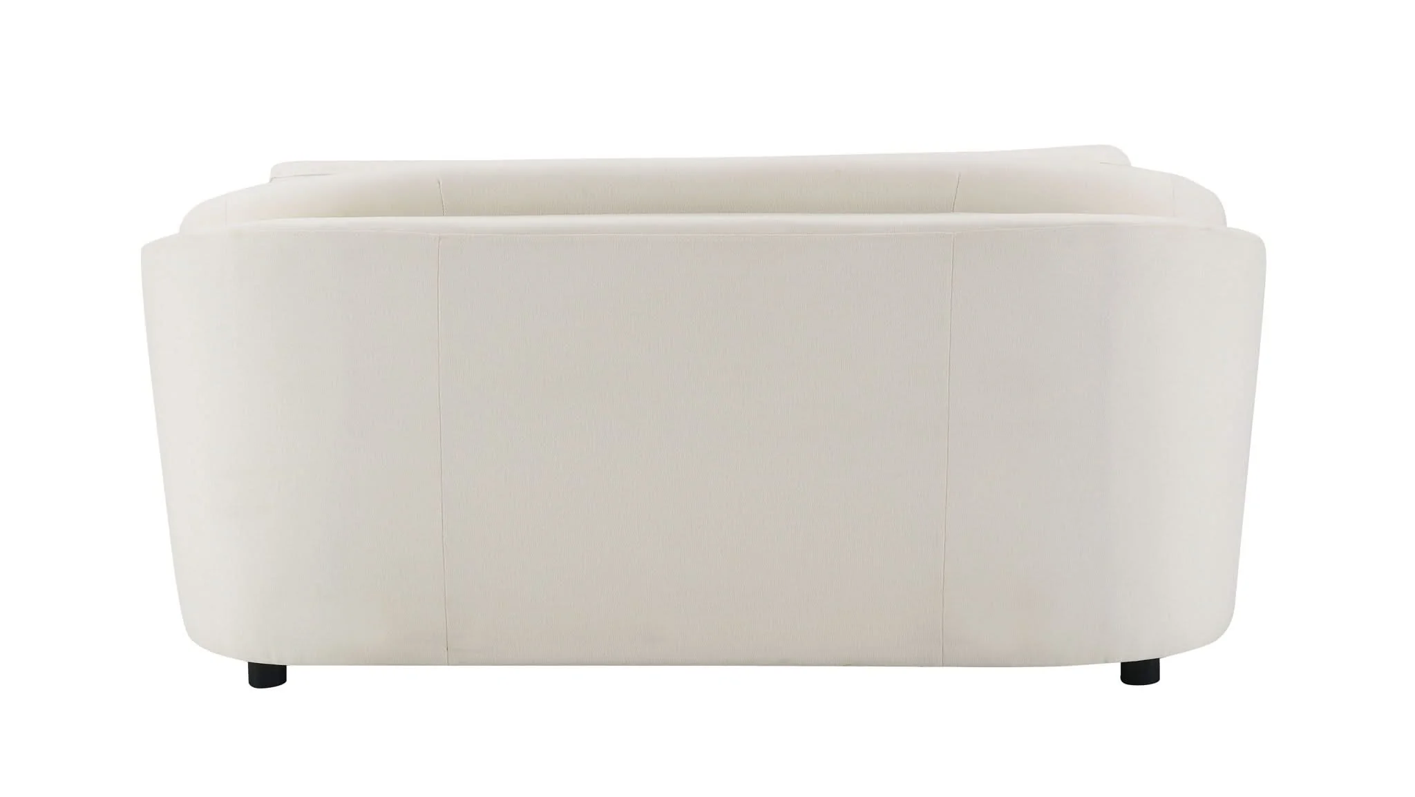 Mariko - Linen Loveseat With 2 Toss Pillows - Beige - Image 2