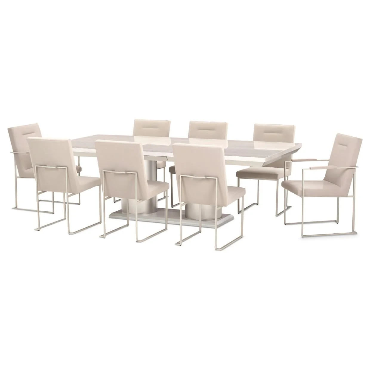 Marin - Rectangular Dining Table - Greige - Image 4