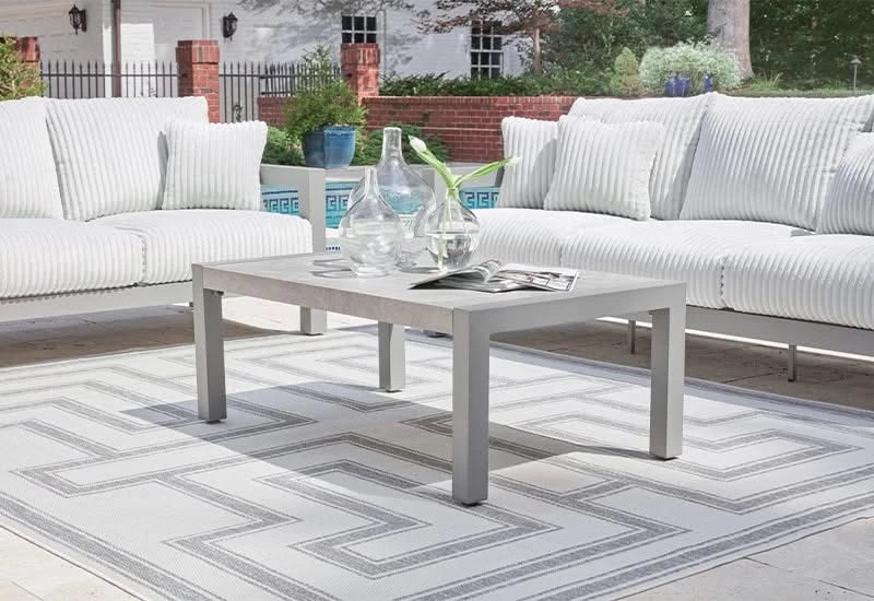 Marlin Outdoor All Weather 3 PC Cocktail Set Includes Cocktail Table and 2 End Tables - Image 8