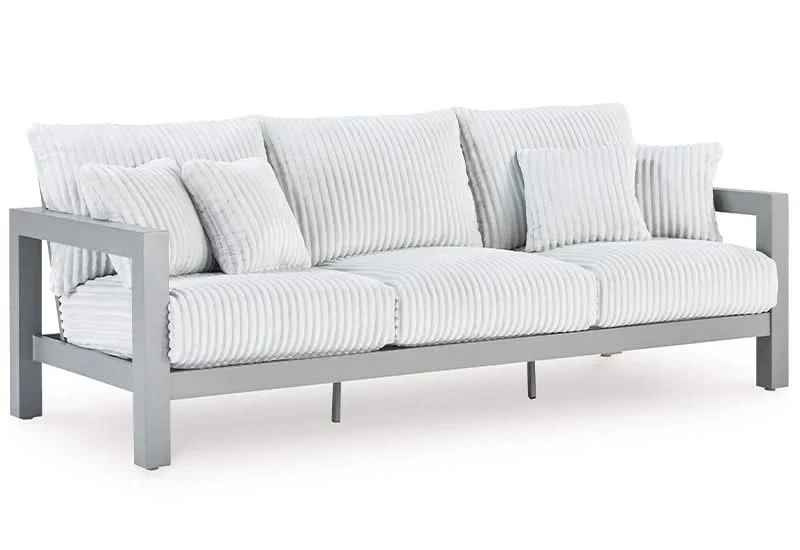 Marlin Outdoor All Weather Sofa with Cushions and Throw Pillows - Image 3