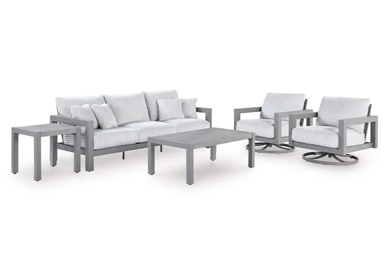 Marlin Outdoor All Weather Sofa with Cushions and Throw Pillows - Image 5