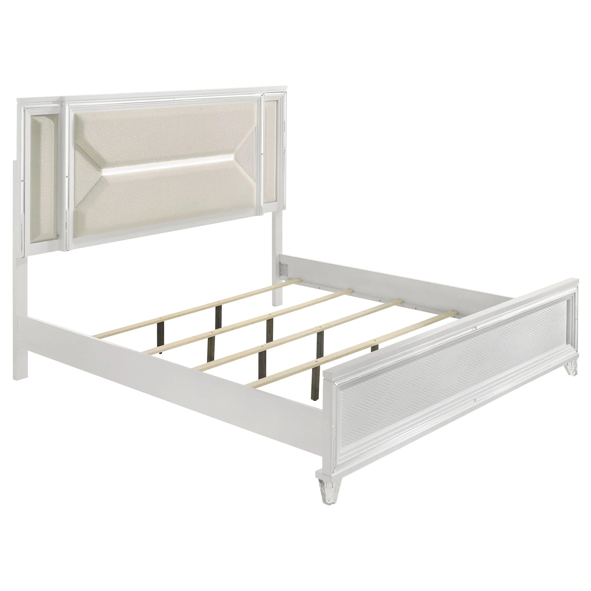 Marmore 4-piece Eastern King Bedroom Set White - Image 3