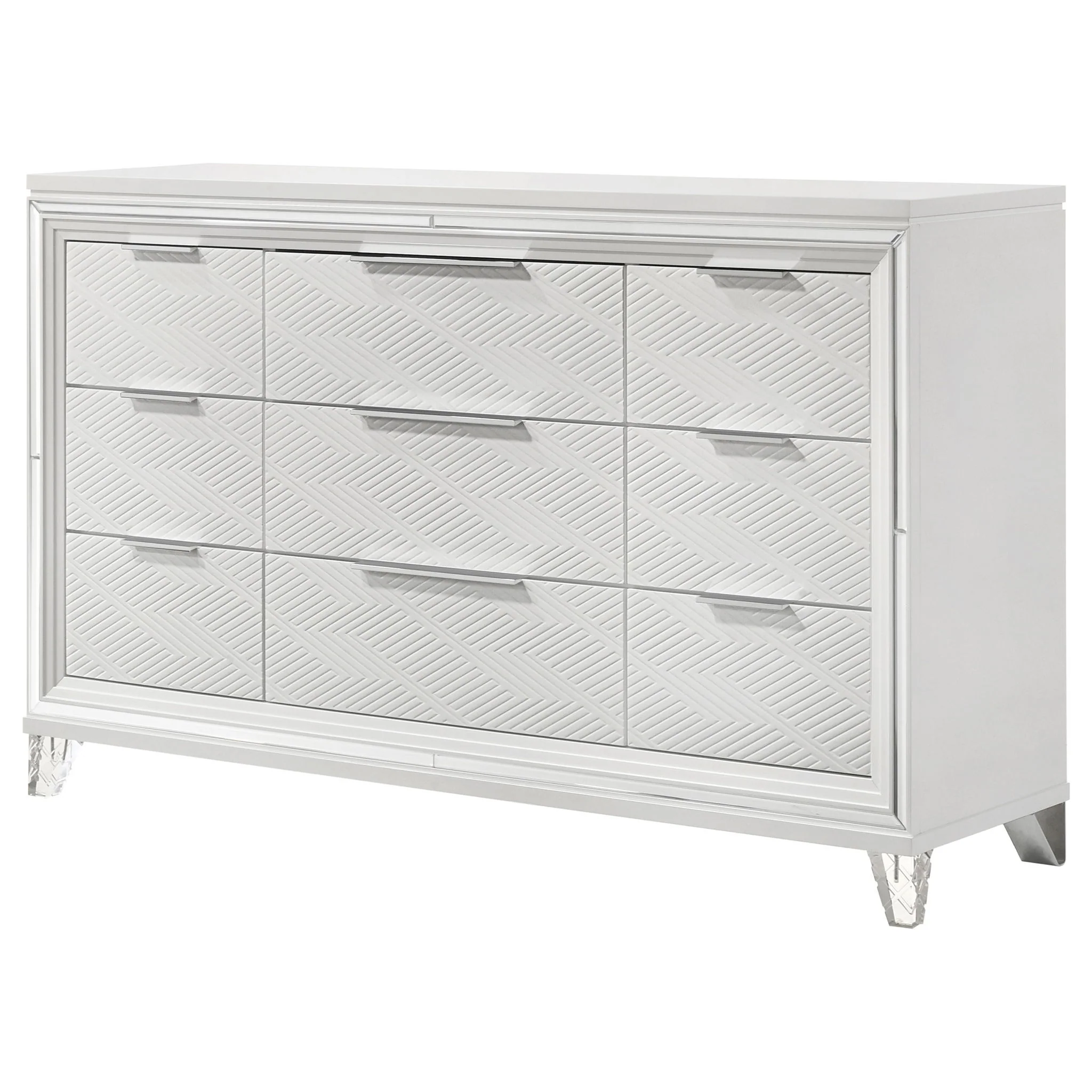 Marmore 9-drawer Dresser Cabinet White - Image 3