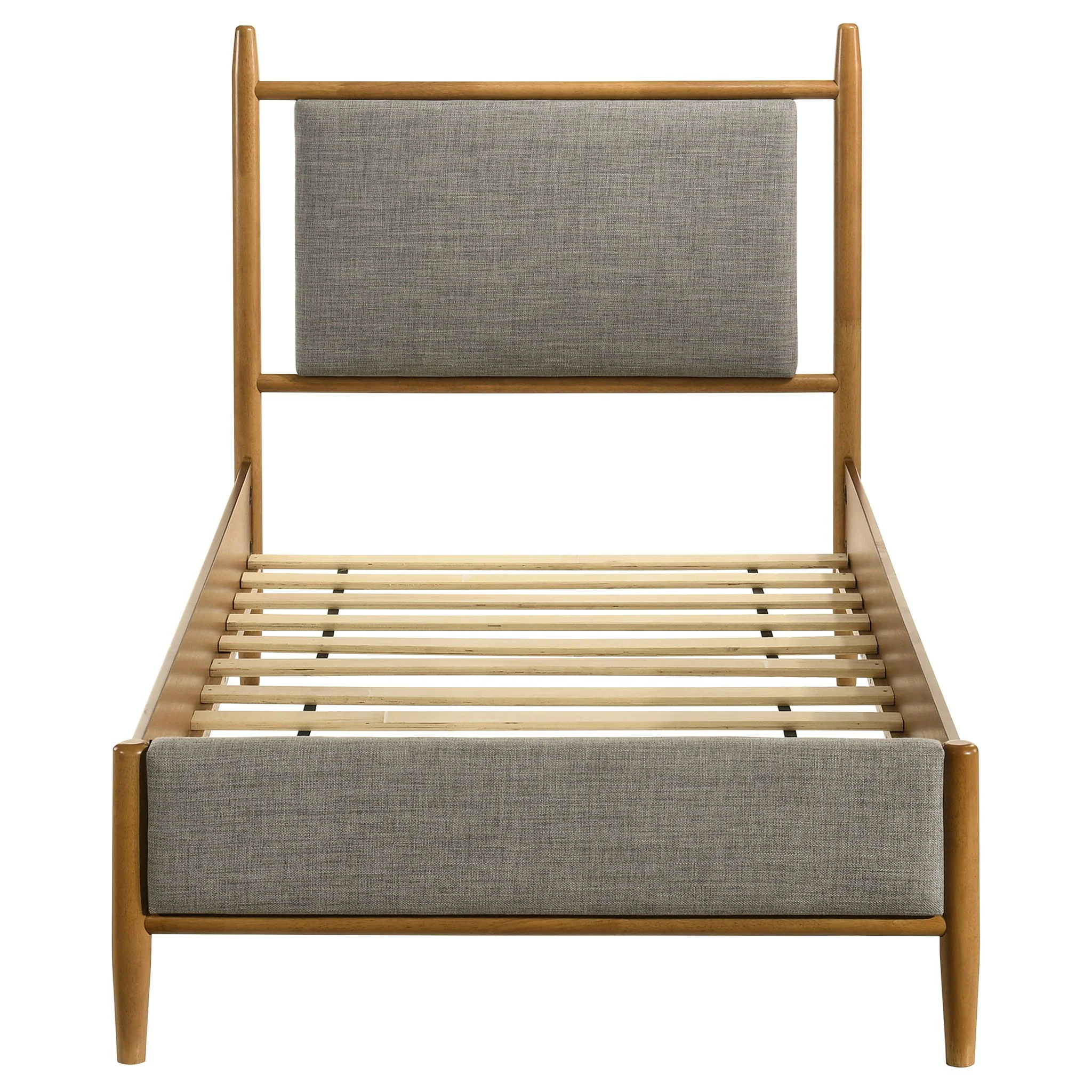 Mason 46-inch Twin Panel Platform Bed Grey and Light Brown - Image 3