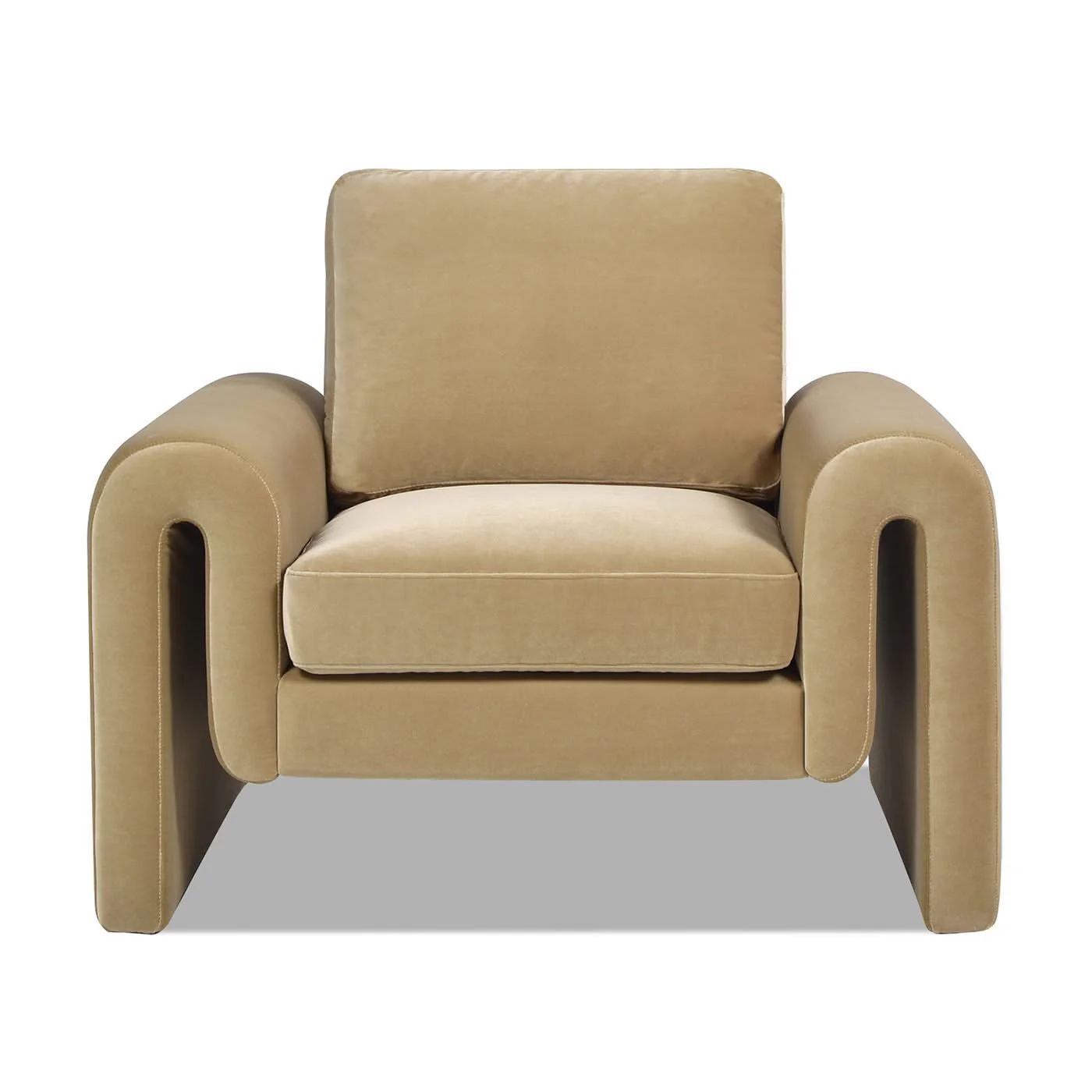 Mason - Arched Arm Chair - Camel Brown Beige - Image 3