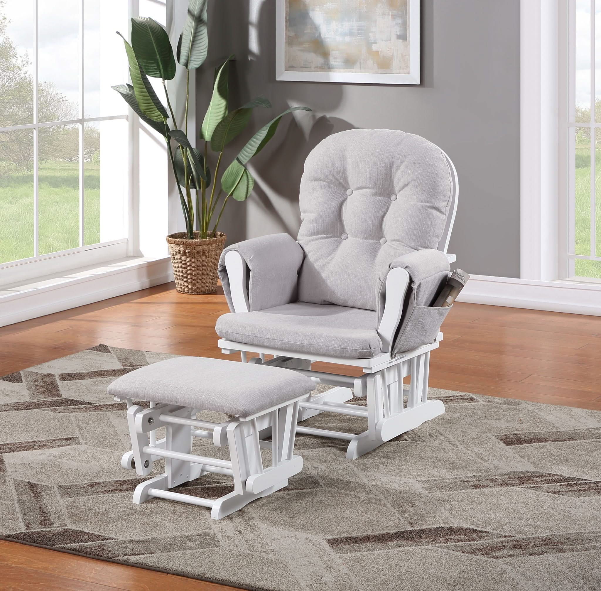 Mason - Comfortable Glider And Ottoman - Image 3