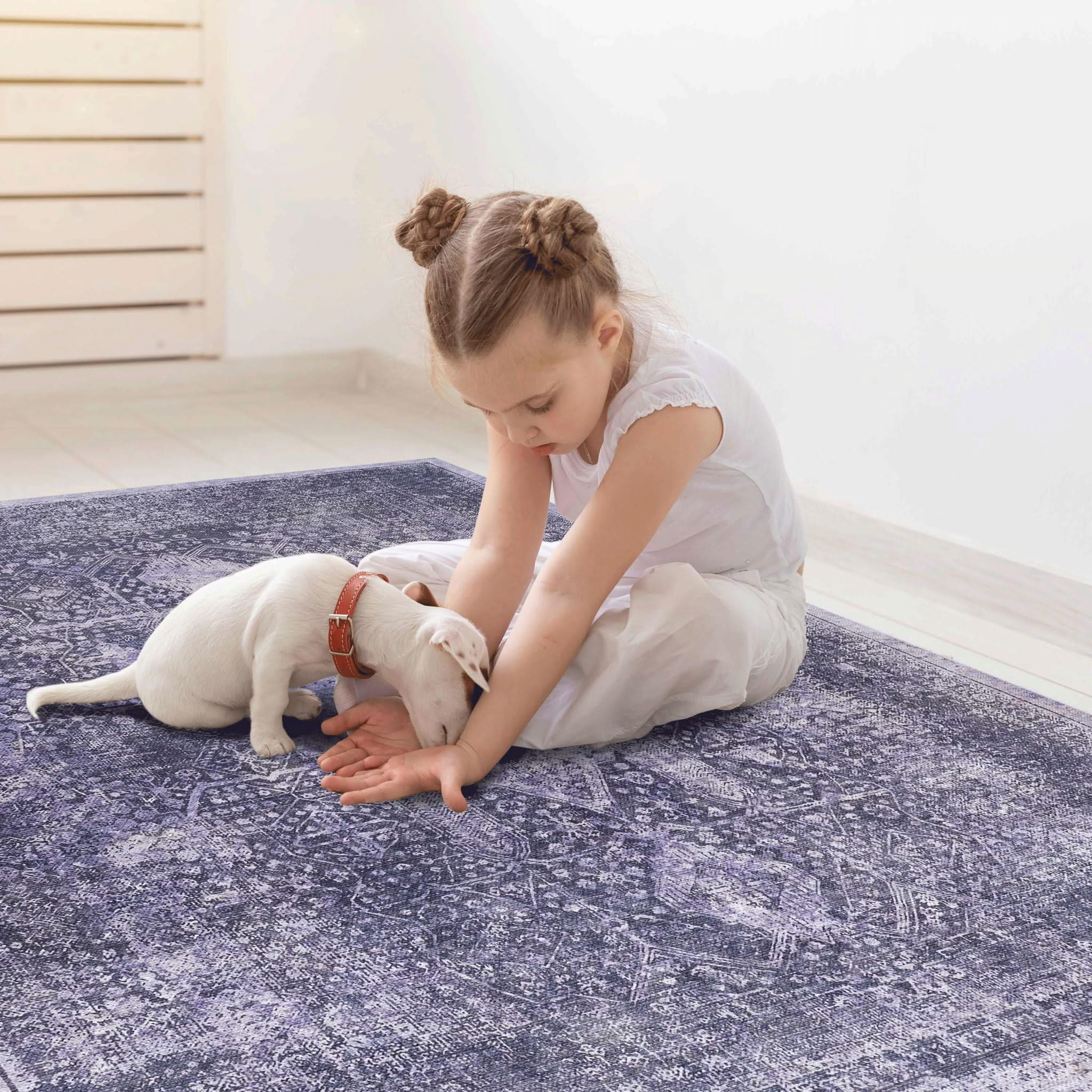 Maval - 2'6'' X 10' Washable Runner Rug - Anthracite - Image 3