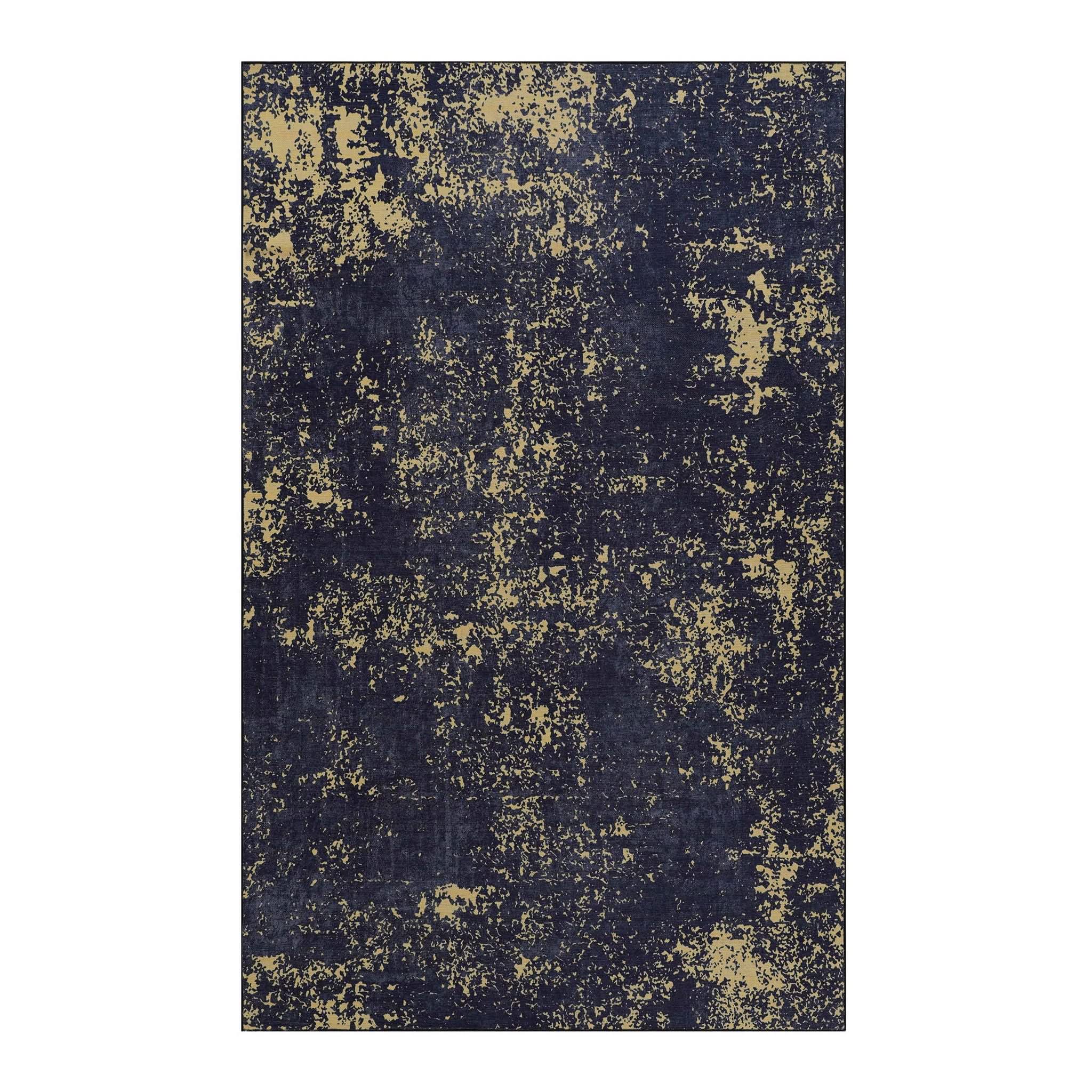 Maval - 8' X 10' Washable Area Rug - Black / Gold - Image 2