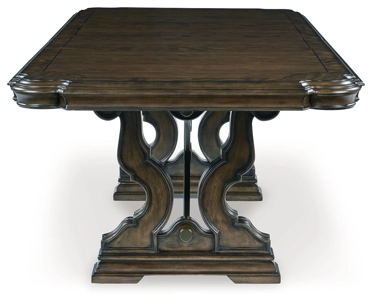 Maylee - 11 Pc. - Dining Extension Table, 4 Side Chairs, 2 Arm Chairs, Storage Bench, Buffet And Hutch - Dark Brown - Image 4